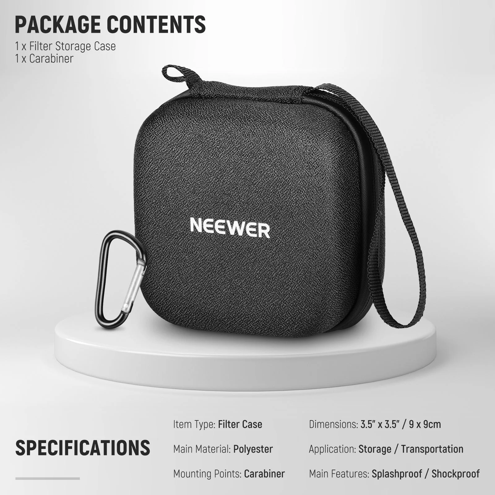 NEEWER PB11/PB12 Hard Shell Filter Storage Case for Circular Filters - Image 7