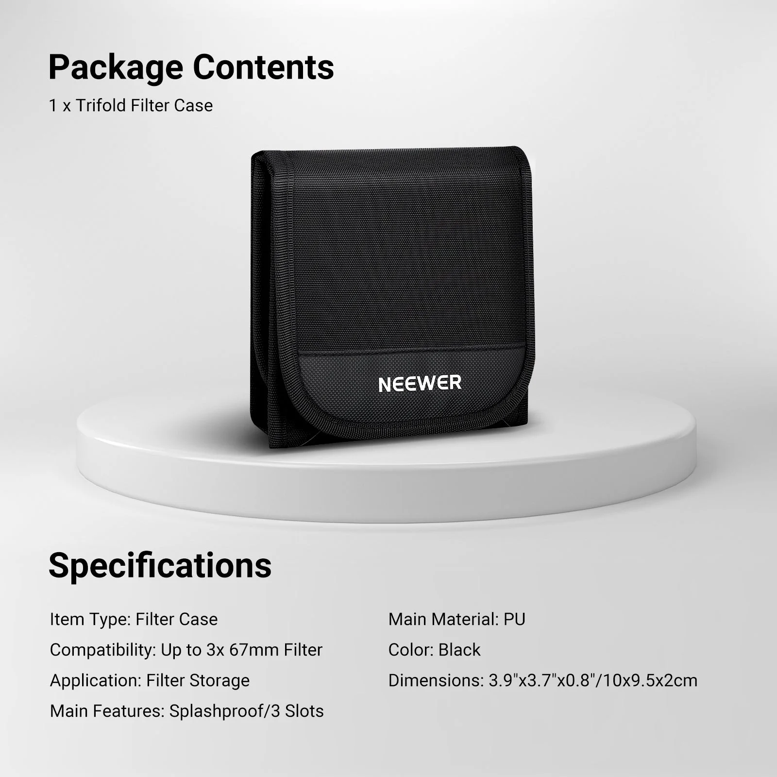 NEEWER PB15 82mm Triple Folding Filter Case - Image 14
