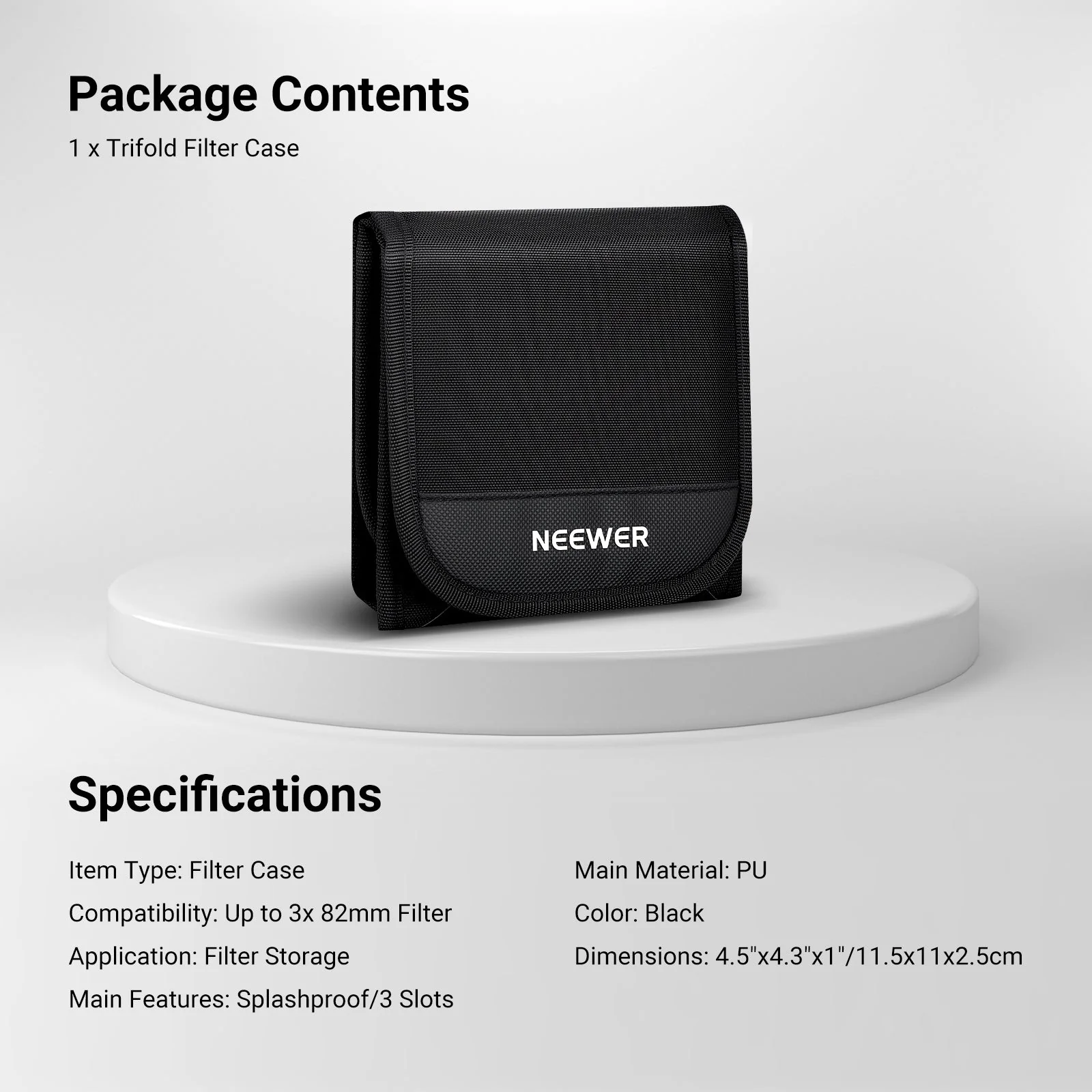 NEEWER PB15 82mm Triple Folding Filter Case - Image 7