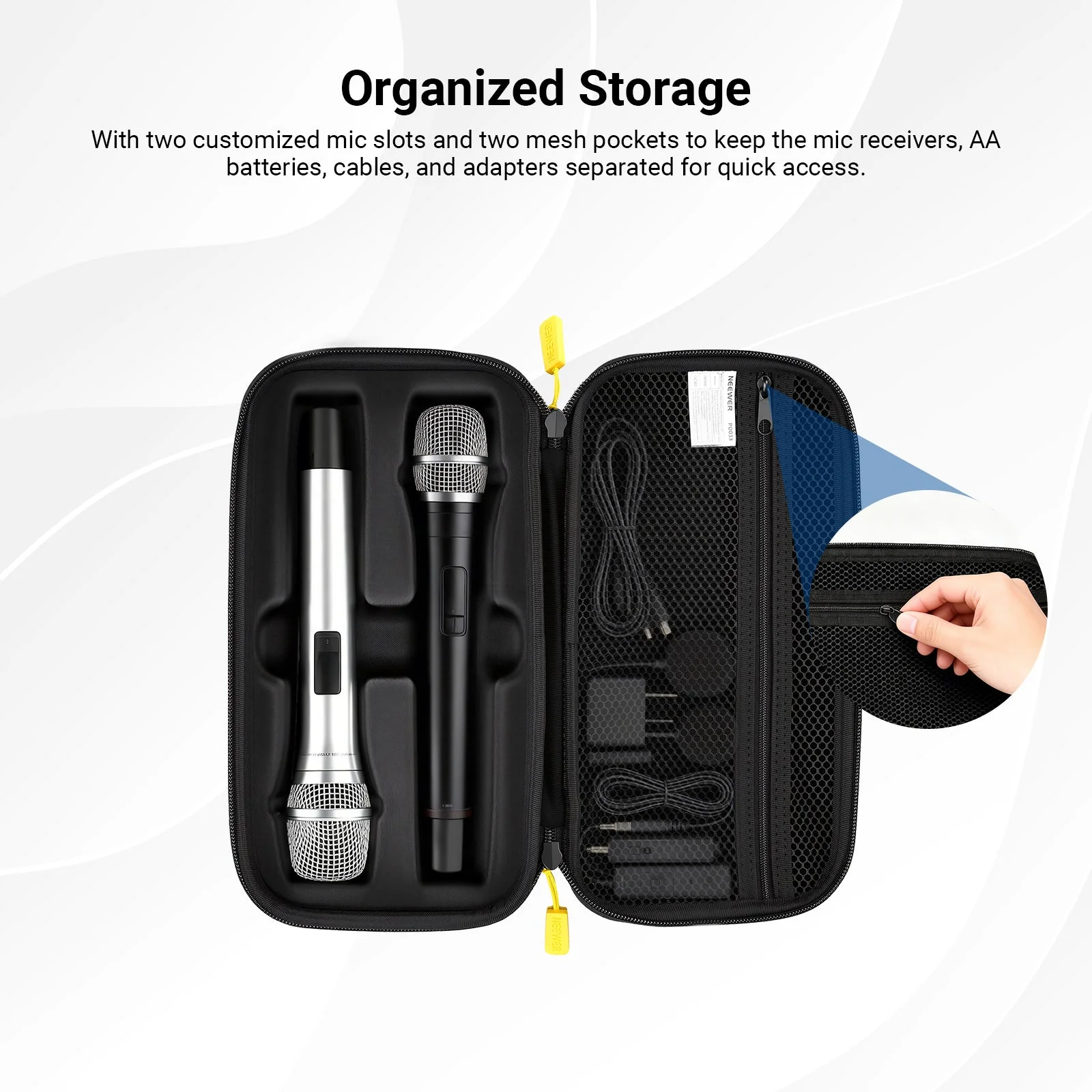 NEEWER PD033 Microphone Case For JBL PartyBox Dual Mic - Image 4