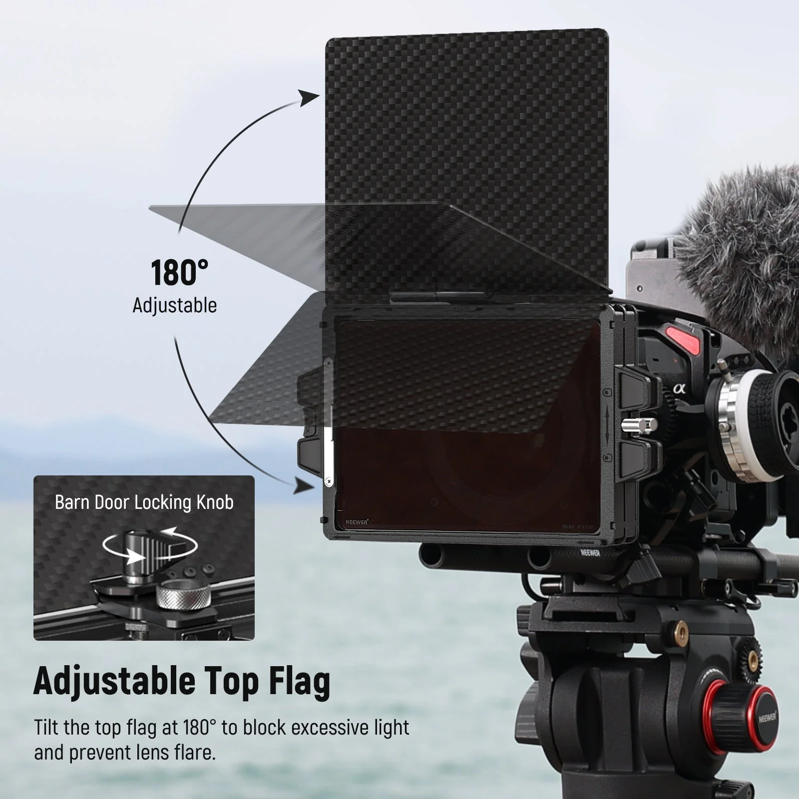 NEEWER PG002 Mini Matte Box with Two 4"x5.65" Filter Trays - Image 4