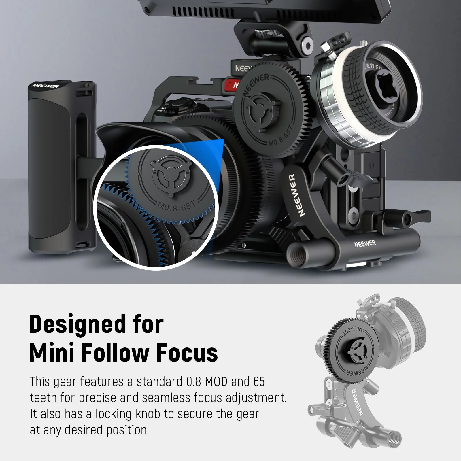 NEEWER PG007/PG006 M0.8-65T/38T Gear for Follow Focus - Image 2