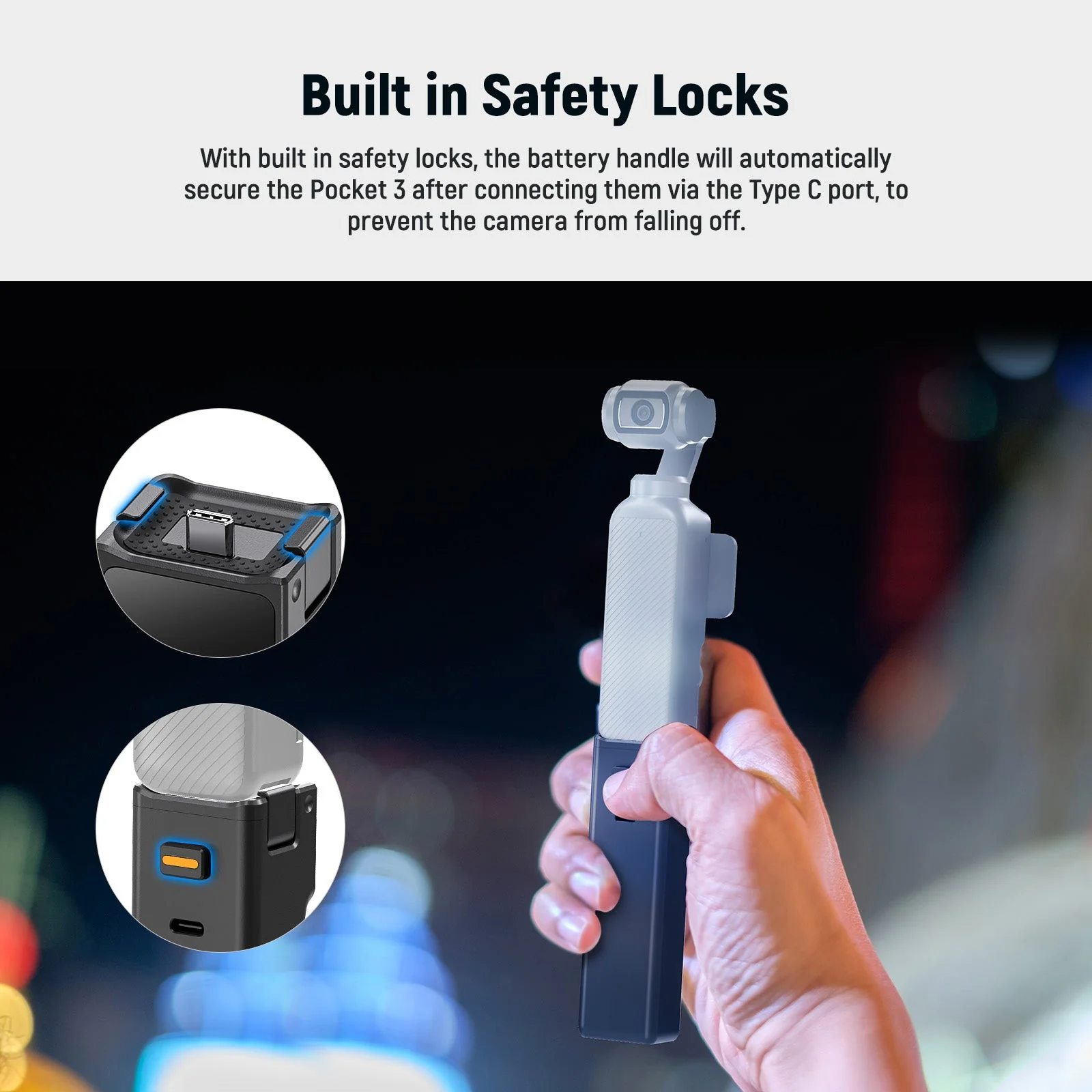 NEEWER PH01 Battery Handle For DJI Osmo Pocket 3 - Image 5