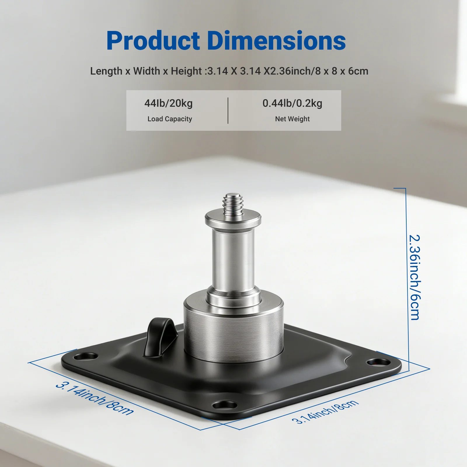 NEEWER Square Ceiling Mount with 1/4" thread - Image 6