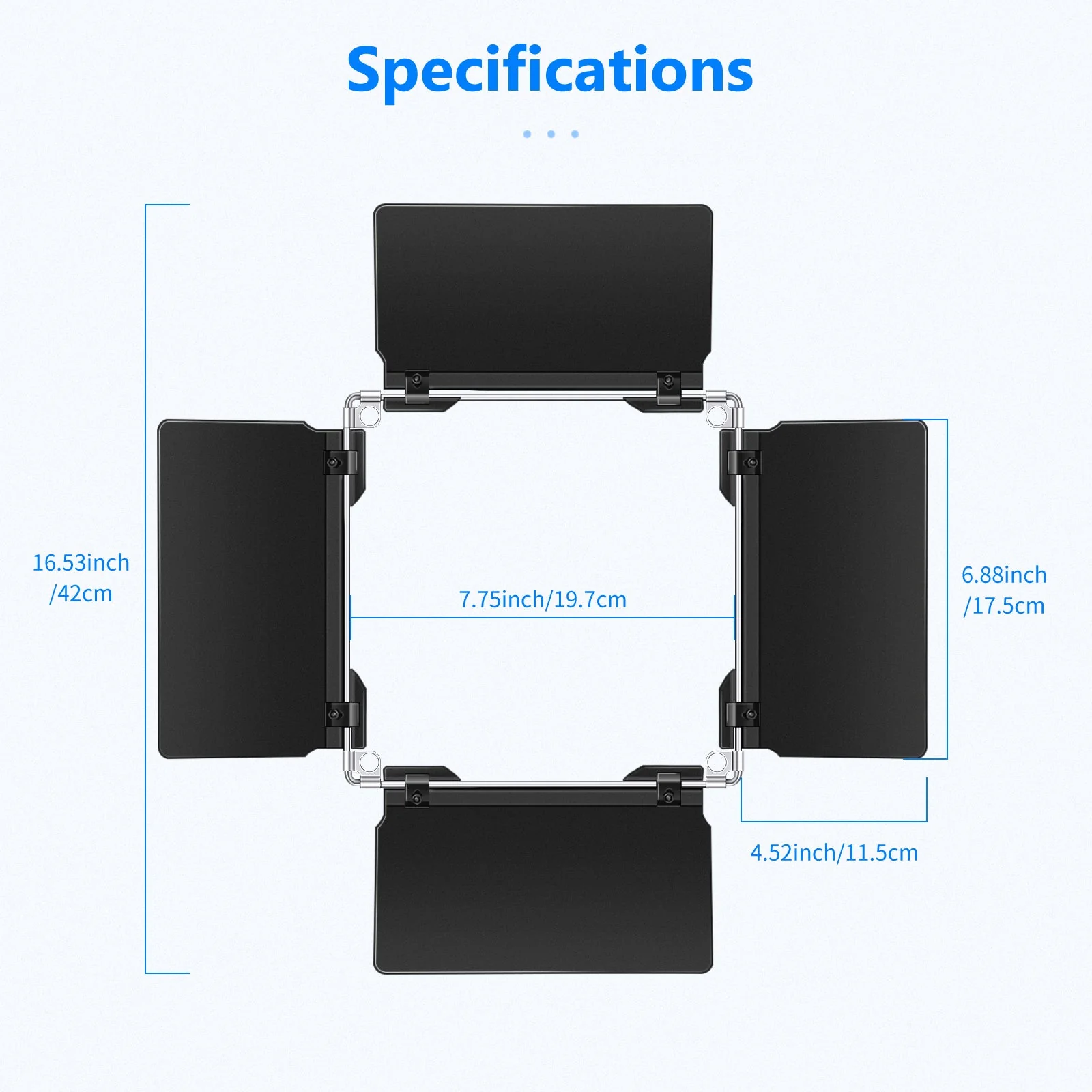 NEEWER Professional LED Video Light Barn Door for NEEWER 480 LED Light Panel - Image 5