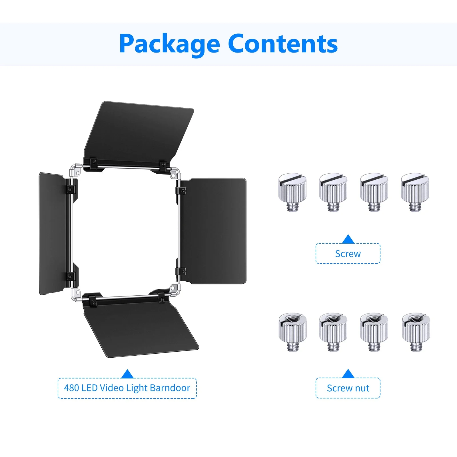 NEEWER Professional LED Video Light Barn Door for NEEWER 480 LED Light Panel - Image 8