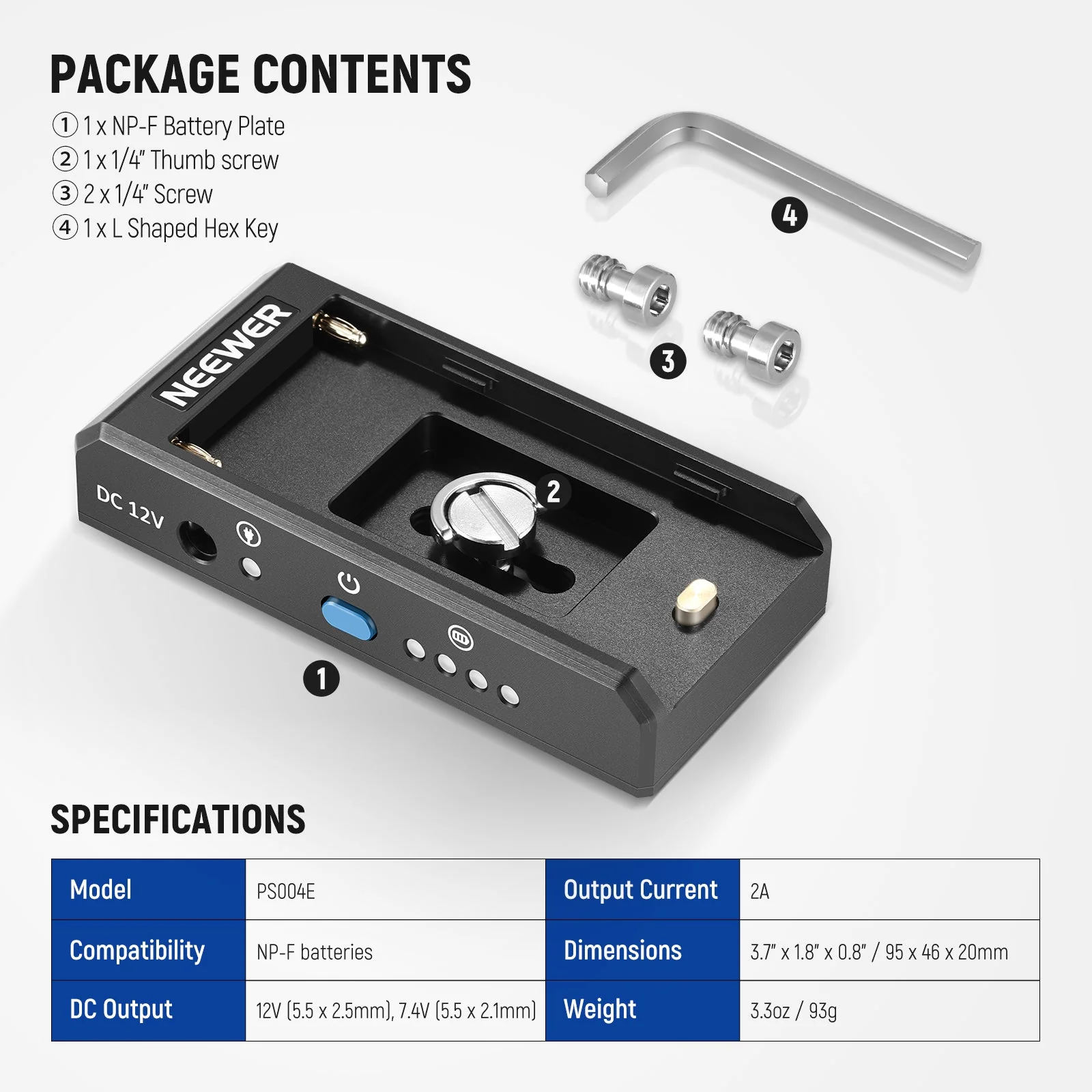 NEEWER PS004E Sony NP-F Battery Adapter Plate - Image 9