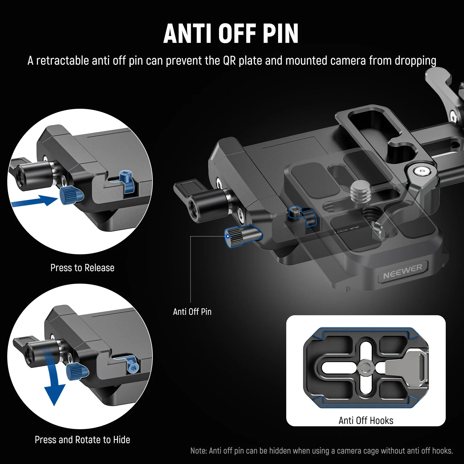 NEEWER PS016 V Mount Battery Plate with NATO Rails - Image 4