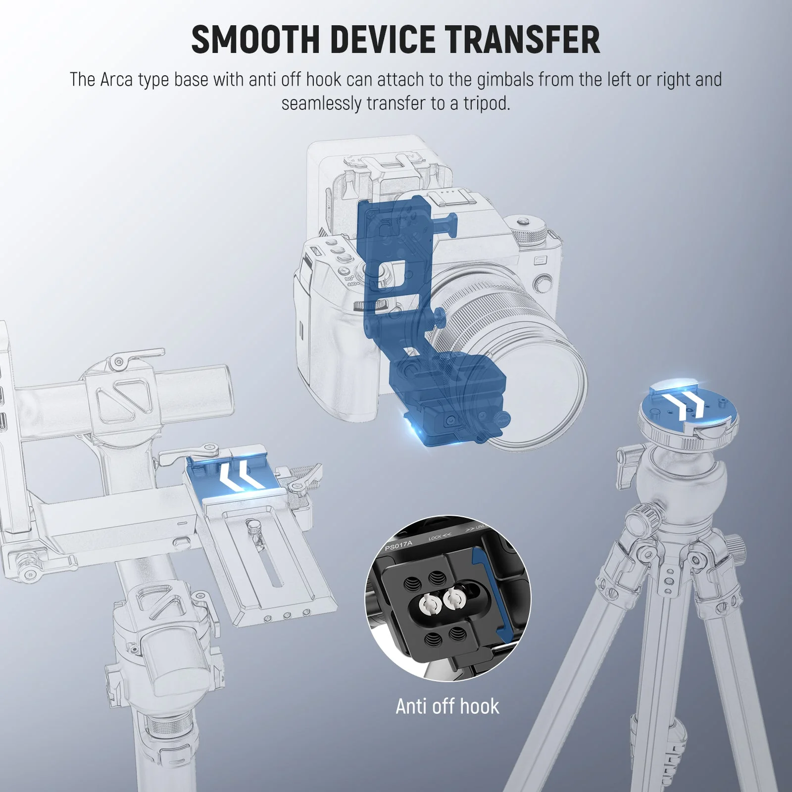 NEEWER PS017A V Mount Battery Plate with Arca Type QR Plate - Image 5
