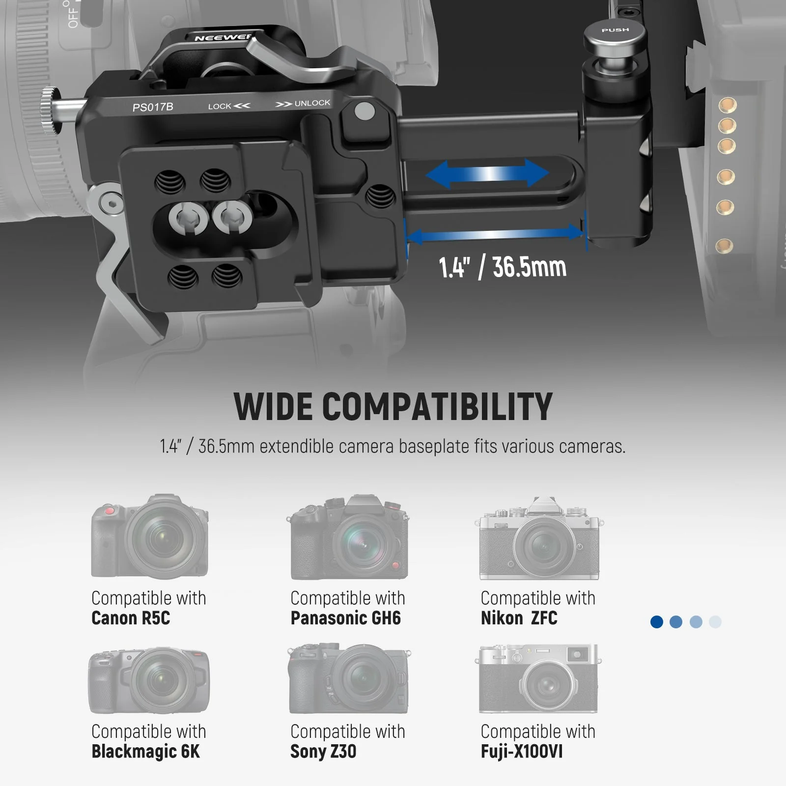 NEEWER PS017B Flexible V Mount Battery Plate with Charger Holder - Image 6