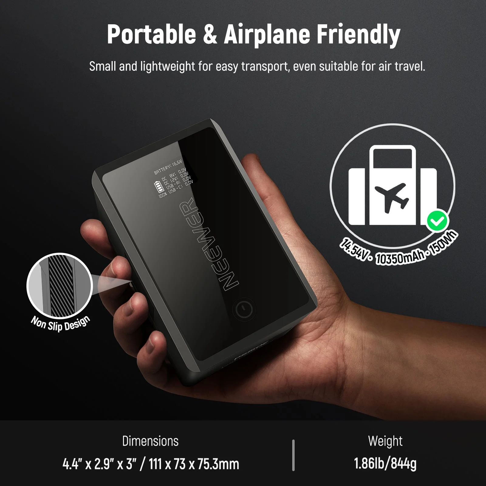 NEEWER V Mount Battery PS150E 10350mAh 150Wh 100W PD Fast Charge - Image 7