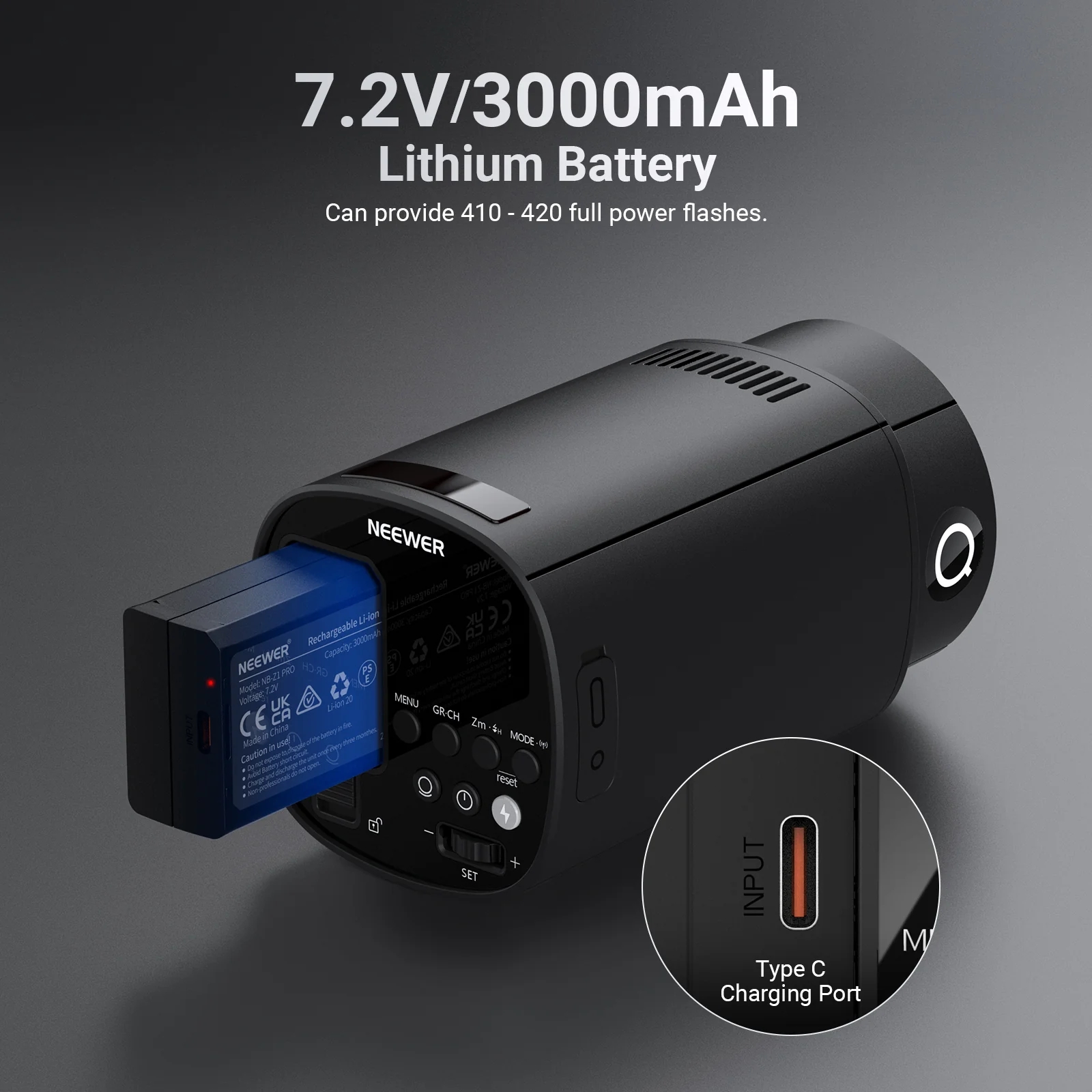 NEEWER Q120 120Ws 2.4G TTL Outdoor Studio Flash - Image 7