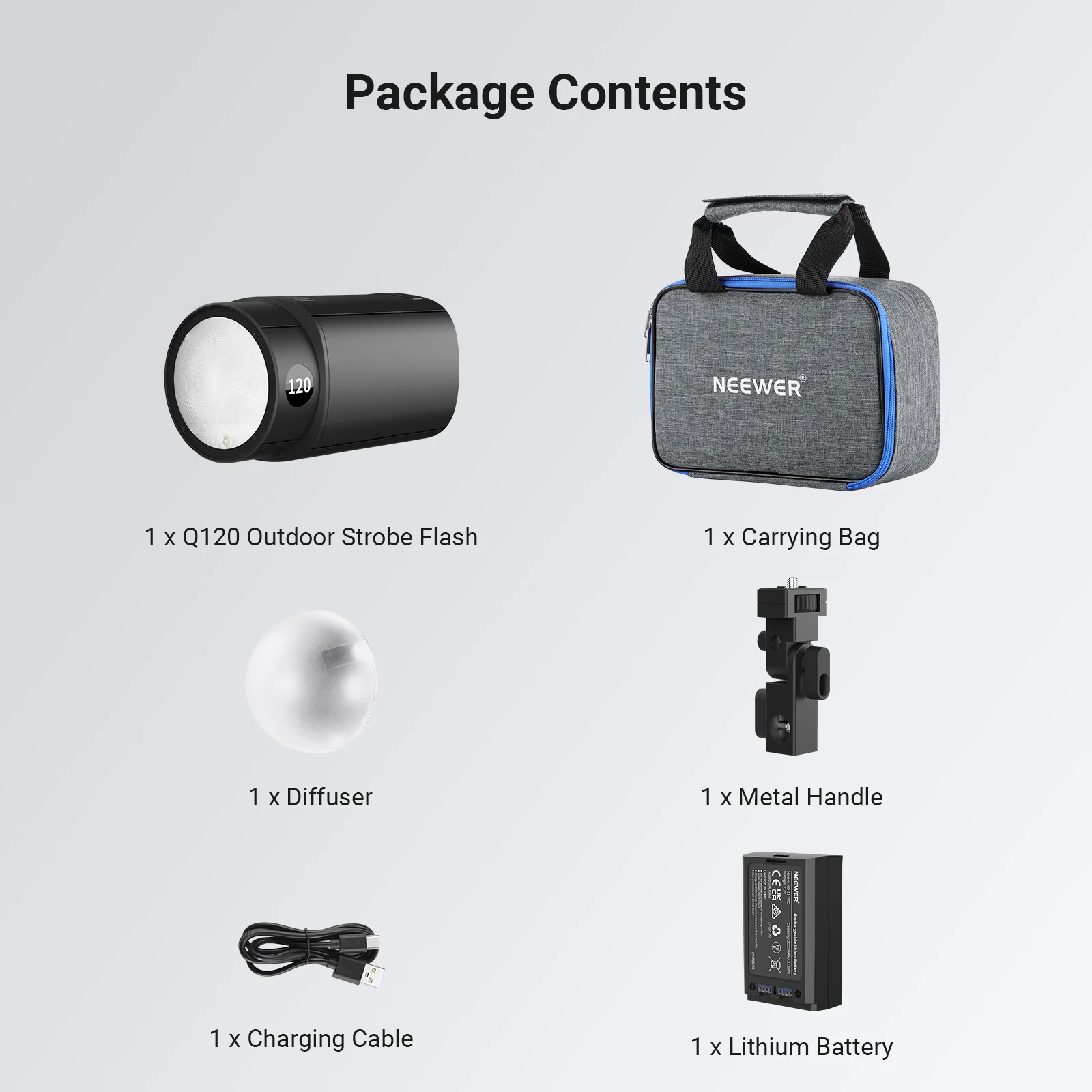 NEEWER Q120 120Ws 2.4G TTL Outdoor Studio Flash - Image 8