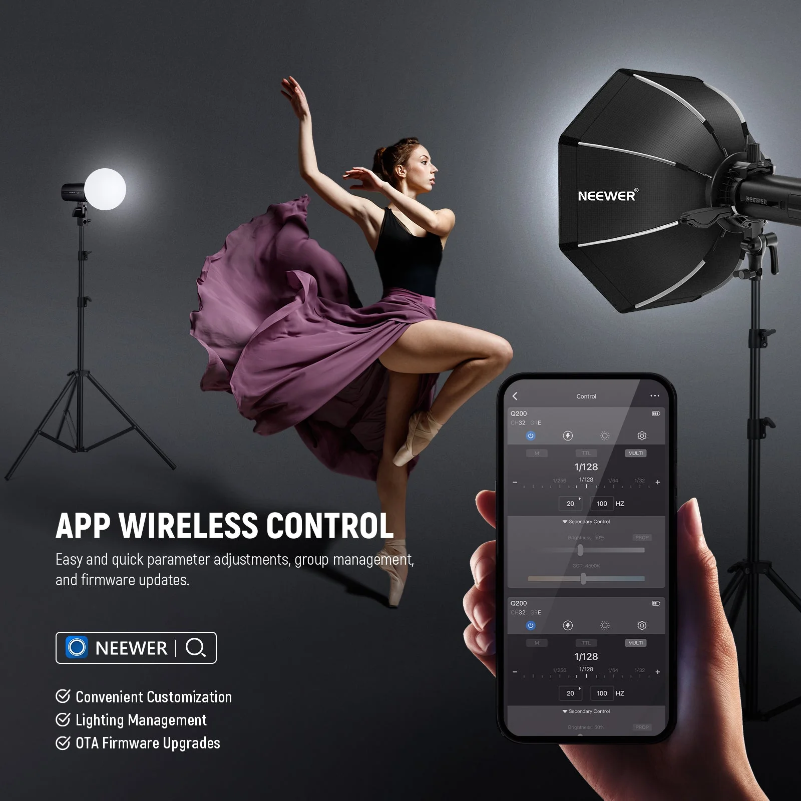 NEEWER Q200 200Ws 2.4G TTL HSS Outdoor Strobe Flash - Image 5