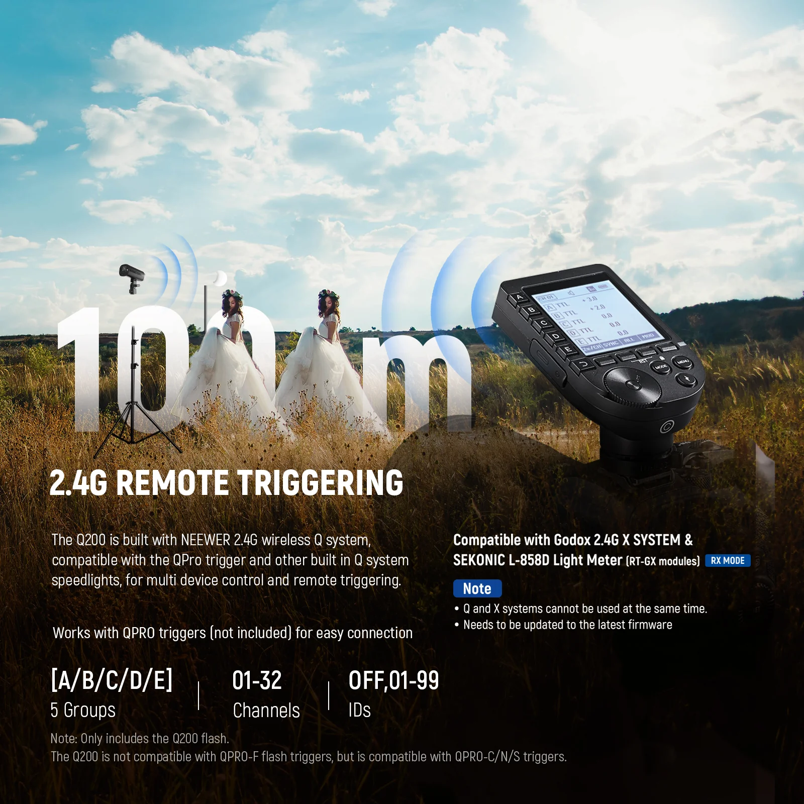 NEEWER Q200 200Ws 2.4G TTL HSS Outdoor Strobe Flash - Image 6