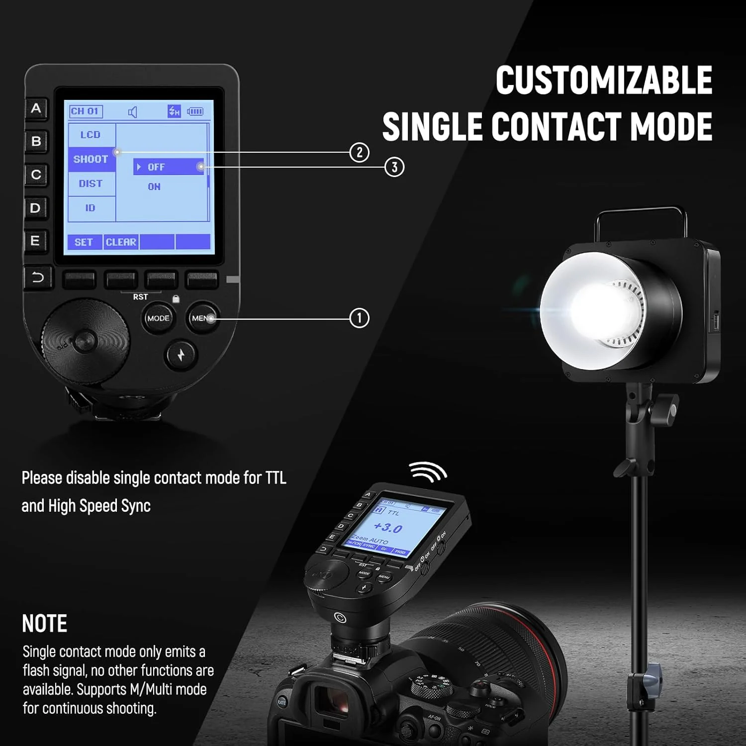 NEEWER Q4 400Ws GN72 2.4G HSS TTL Outdoor Studio Flash - Image 13