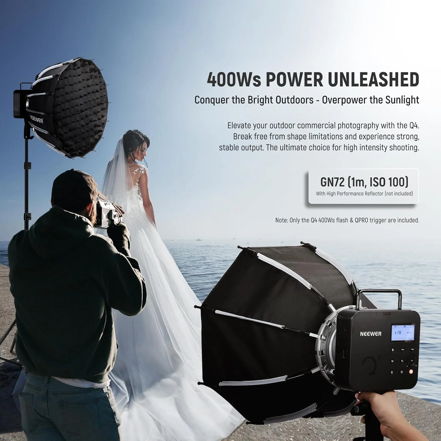 NEEWER Q4 400Ws GN72 2.4G HSS TTL Outdoor Studio Flash - Image 29
