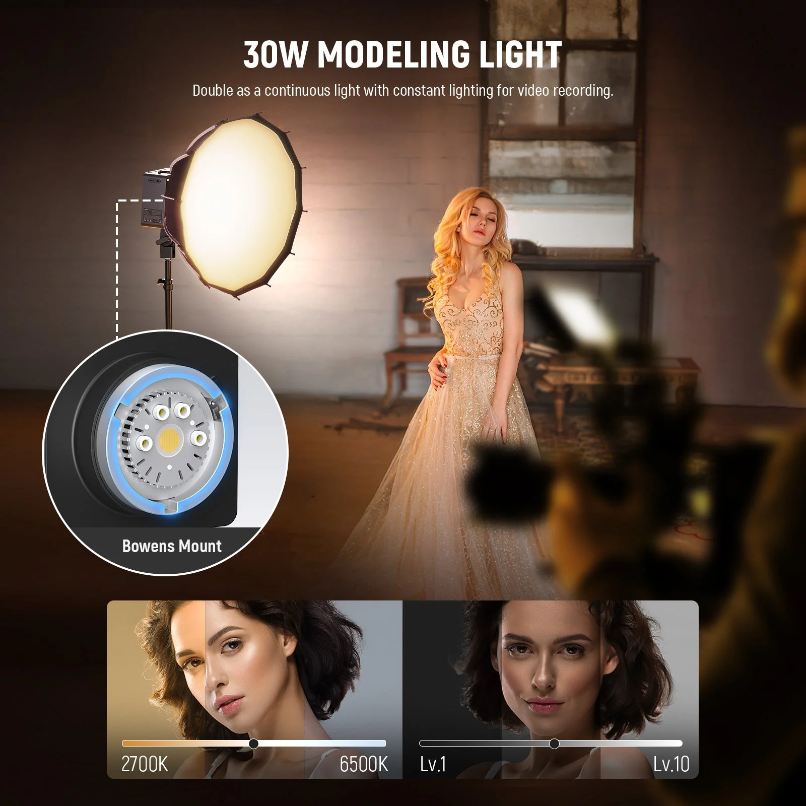 NEEWER Q6 600Ws 2.4G TTL HSS Outdoor Studio Flash Monolight - Image 8