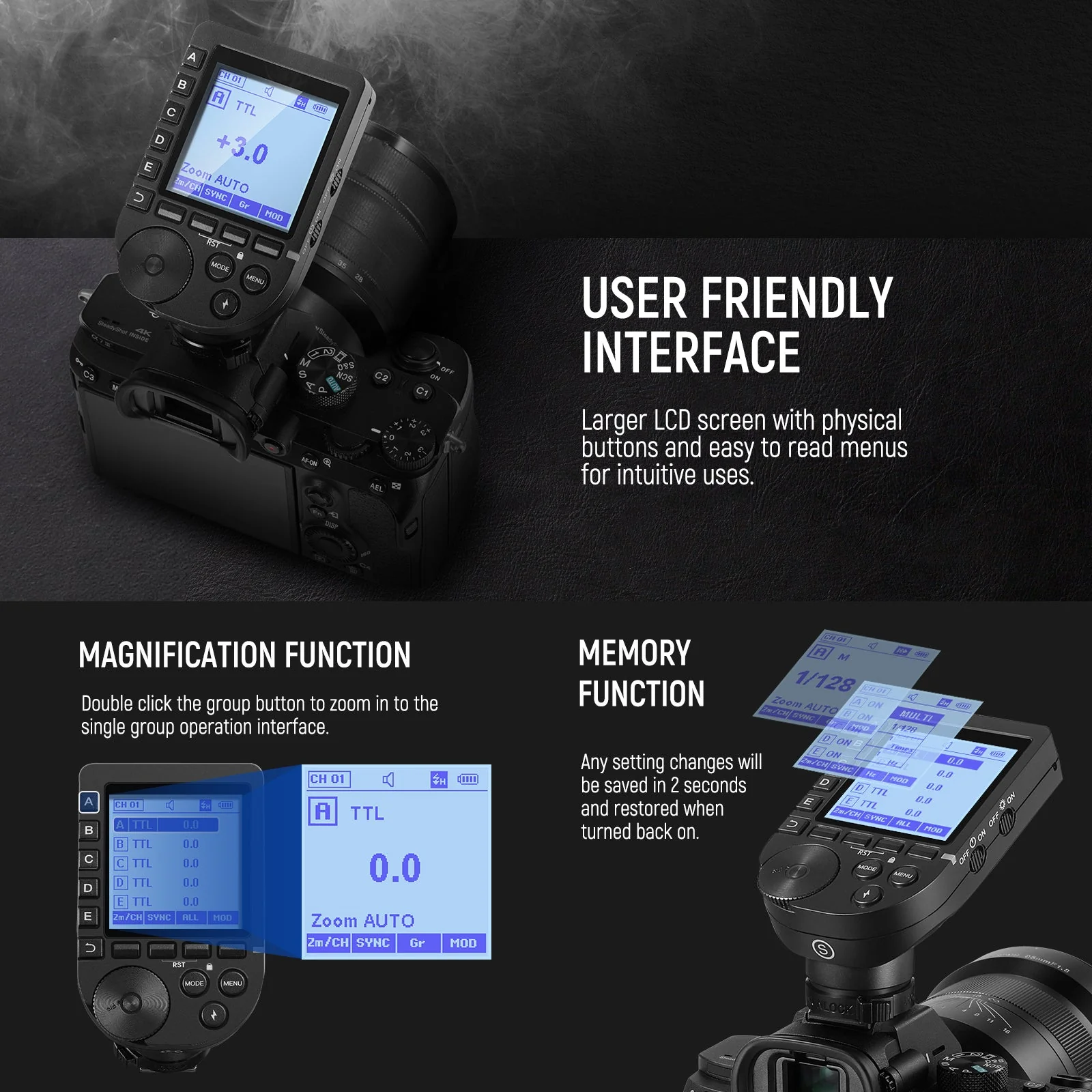 NEEWER QPRO TTL Wireless Trigger for Canon/Nikon/Sony/Fujifilm - Image 12