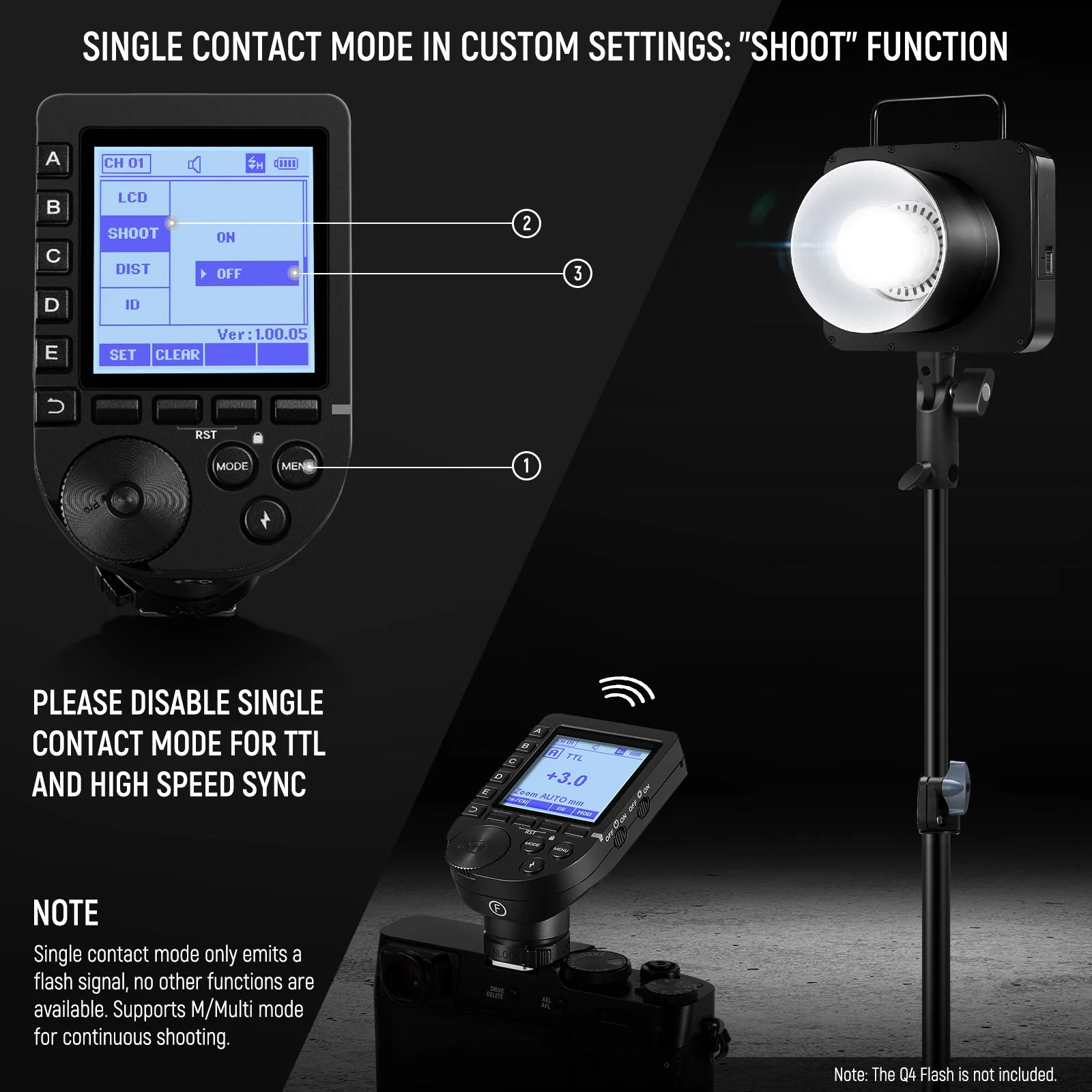 NEEWER QPRO TTL Wireless Trigger for Canon/Nikon/Sony/Fujifilm - Image 20