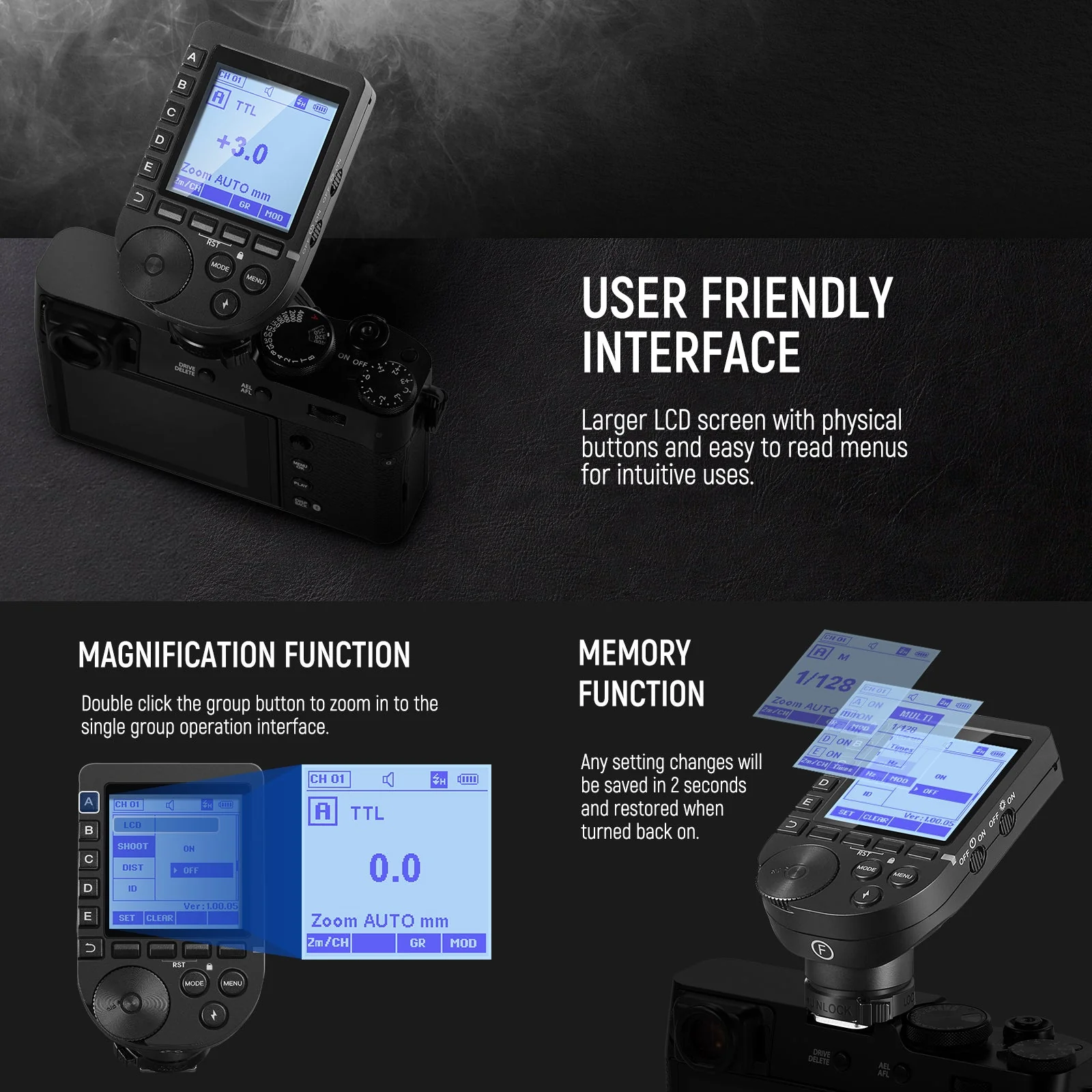 NEEWER QPRO TTL Wireless Trigger for Canon/Nikon/Sony/Fujifilm - Image 26