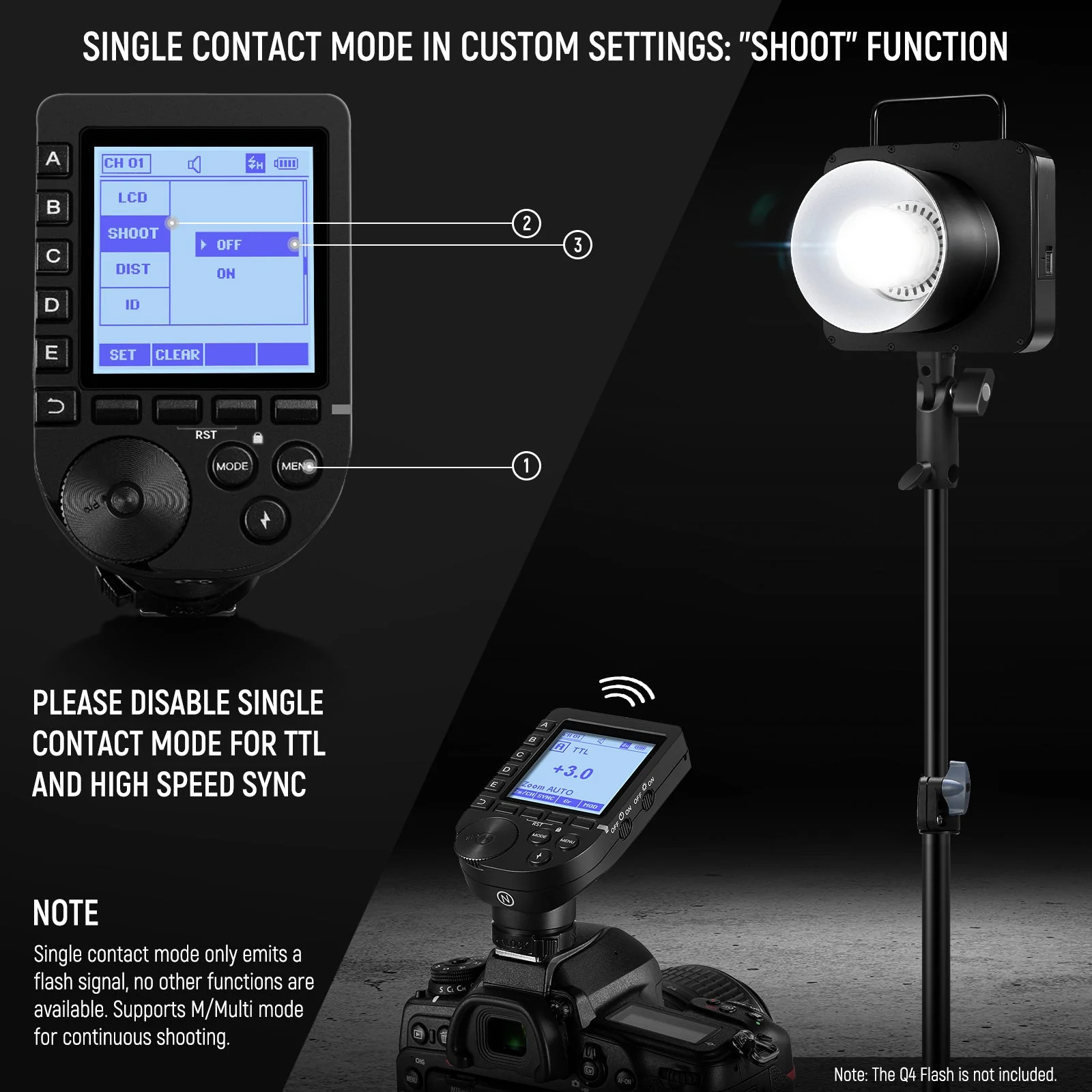 NEEWER QPRO TTL Wireless Trigger for Canon/Nikon/Sony/Fujifilm - Image 32