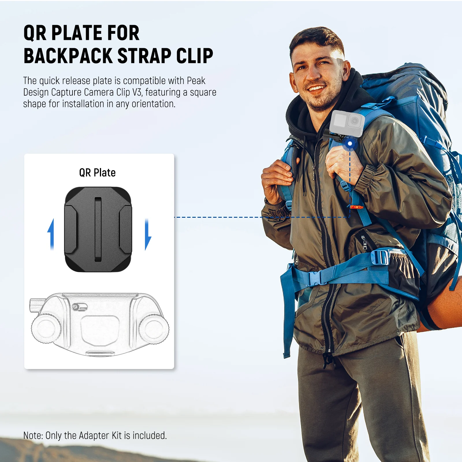 NEEWER QR016 Backpack Strap Mount Adapter Kit - Image 2