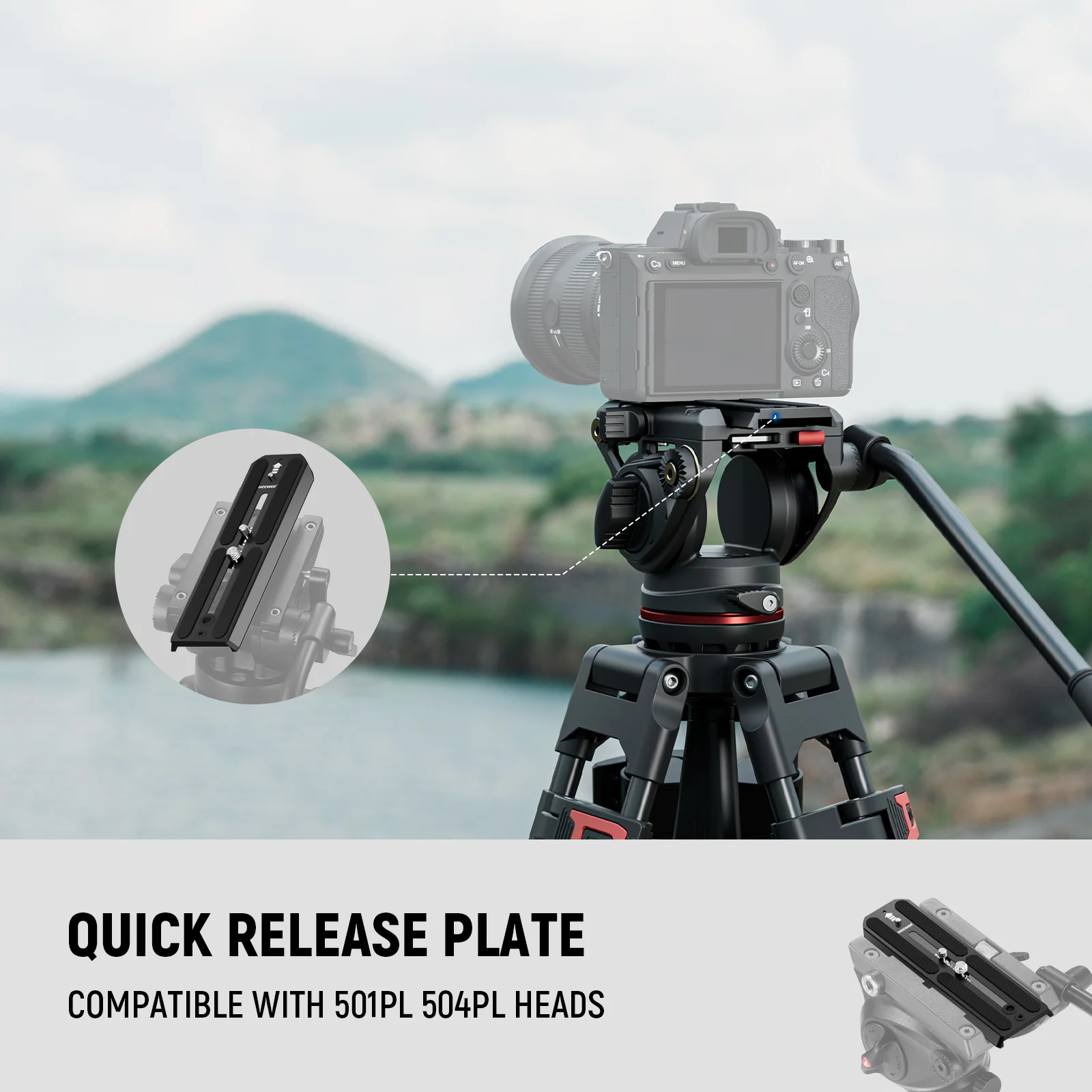 NEEWER QR6 Quick Release Plate For 501PL 504PL - Image 6