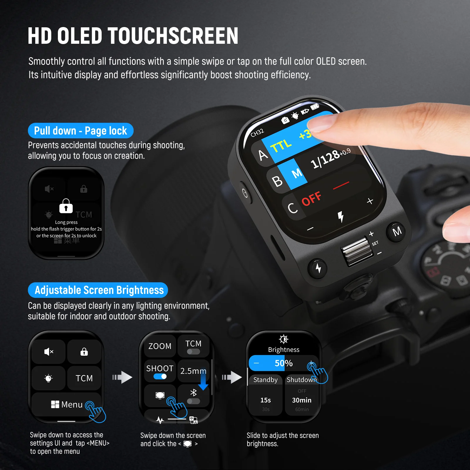 NEEWER QZ TTL Wireless Flash Trigger Transmitter for Canon/Sony/Nikon/Fujifilm - Image 18