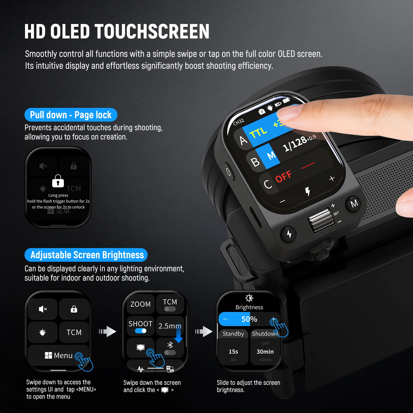 NEEWER QZ TTL Wireless Flash Trigger Transmitter for Canon/Sony/Nikon/Fujifilm - Image 26