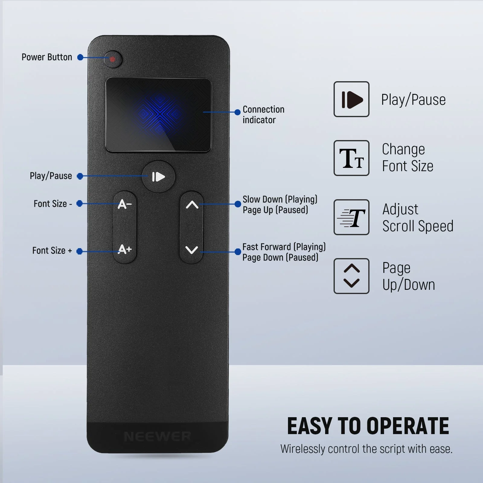 NEEWER RT113 Remote Control for NEEWER Teleprompter App - Image 3