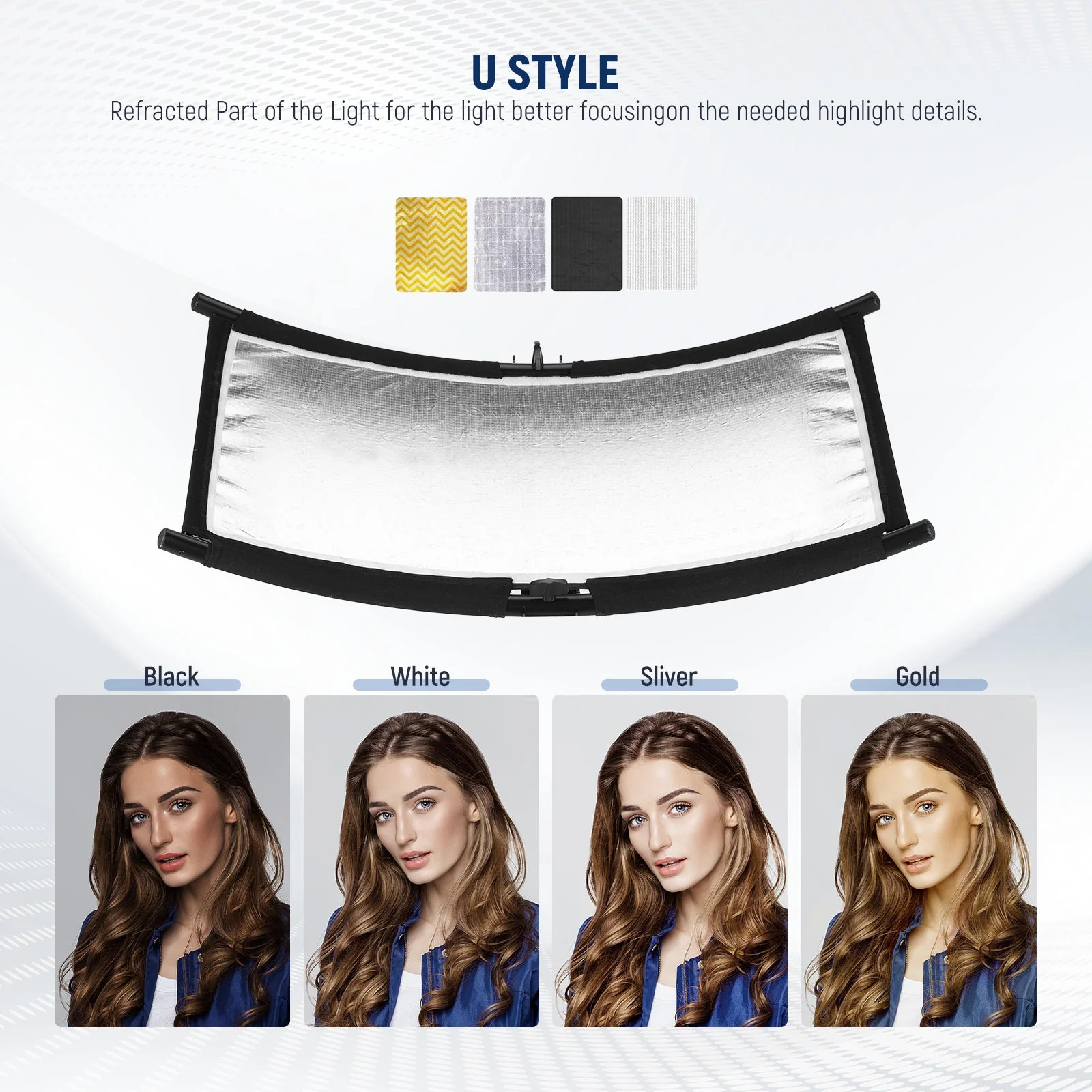 NEEWER RF-04 30x18"/75x40cm Clamshell Light Reflector Diffuser - Image 4