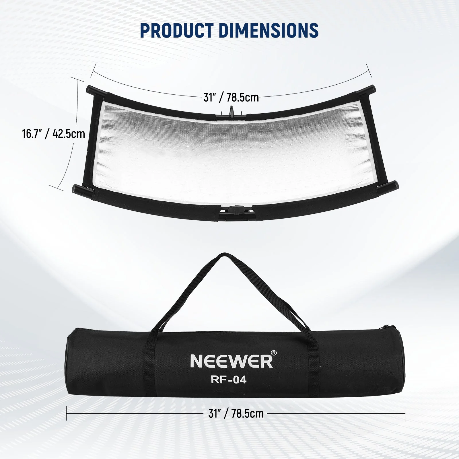 NEEWER RF-04 30x18"/75x40cm Clamshell Light Reflector Diffuser - Image 5