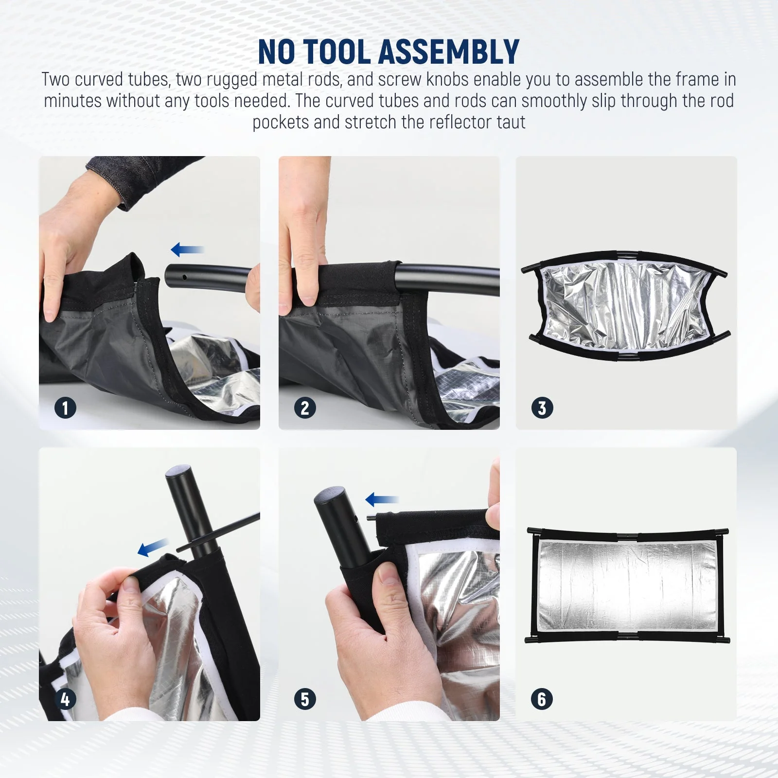 NEEWER RF-04 30x18"/75x40cm Clamshell Light Reflector Diffuser - Image 7