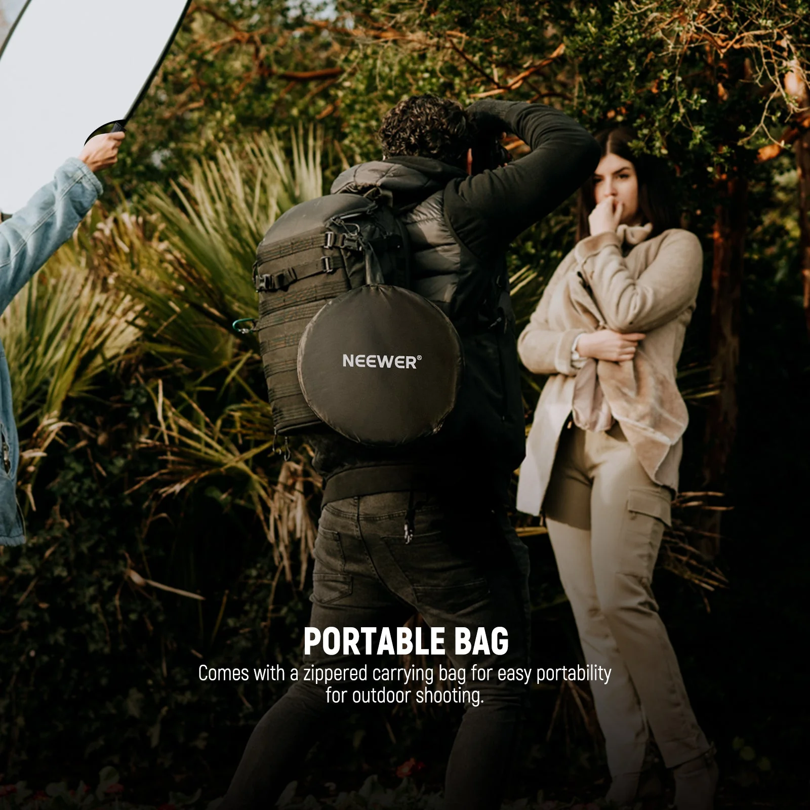 NEEWER 5 In 1 Round Light Reflector with Hand Grips & Clamp - Image 8