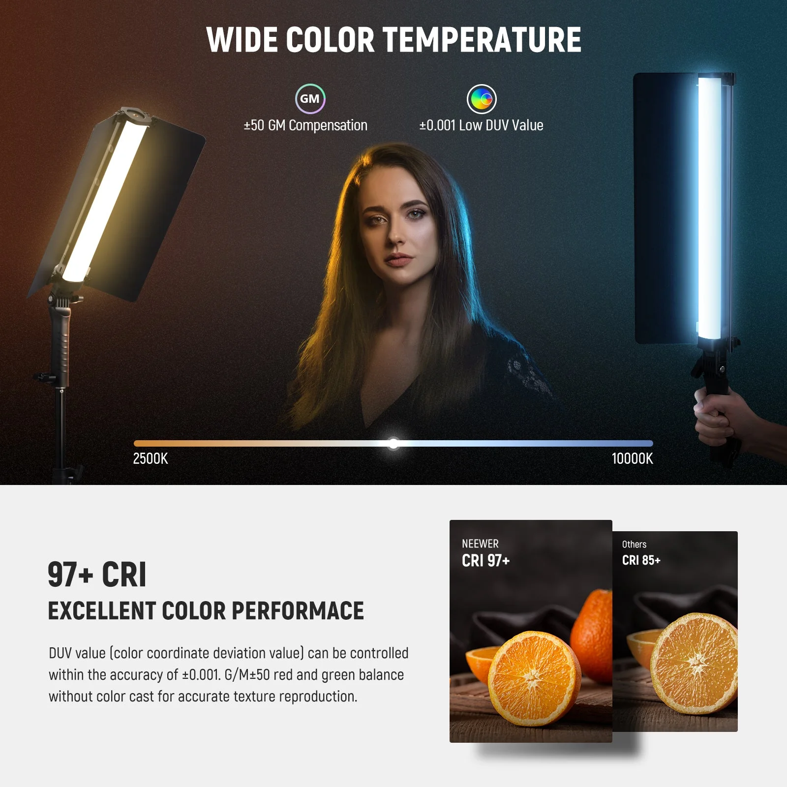 NEEWER RGB2 Magnetic Handheld Light Stick with Barndoor Handle - Image 6