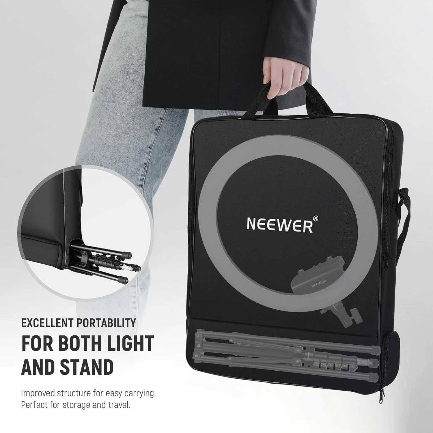 NEEWER RP18B Pro 18“ 45W Ultra Thin Ring Light Kit with Stand - Image 8