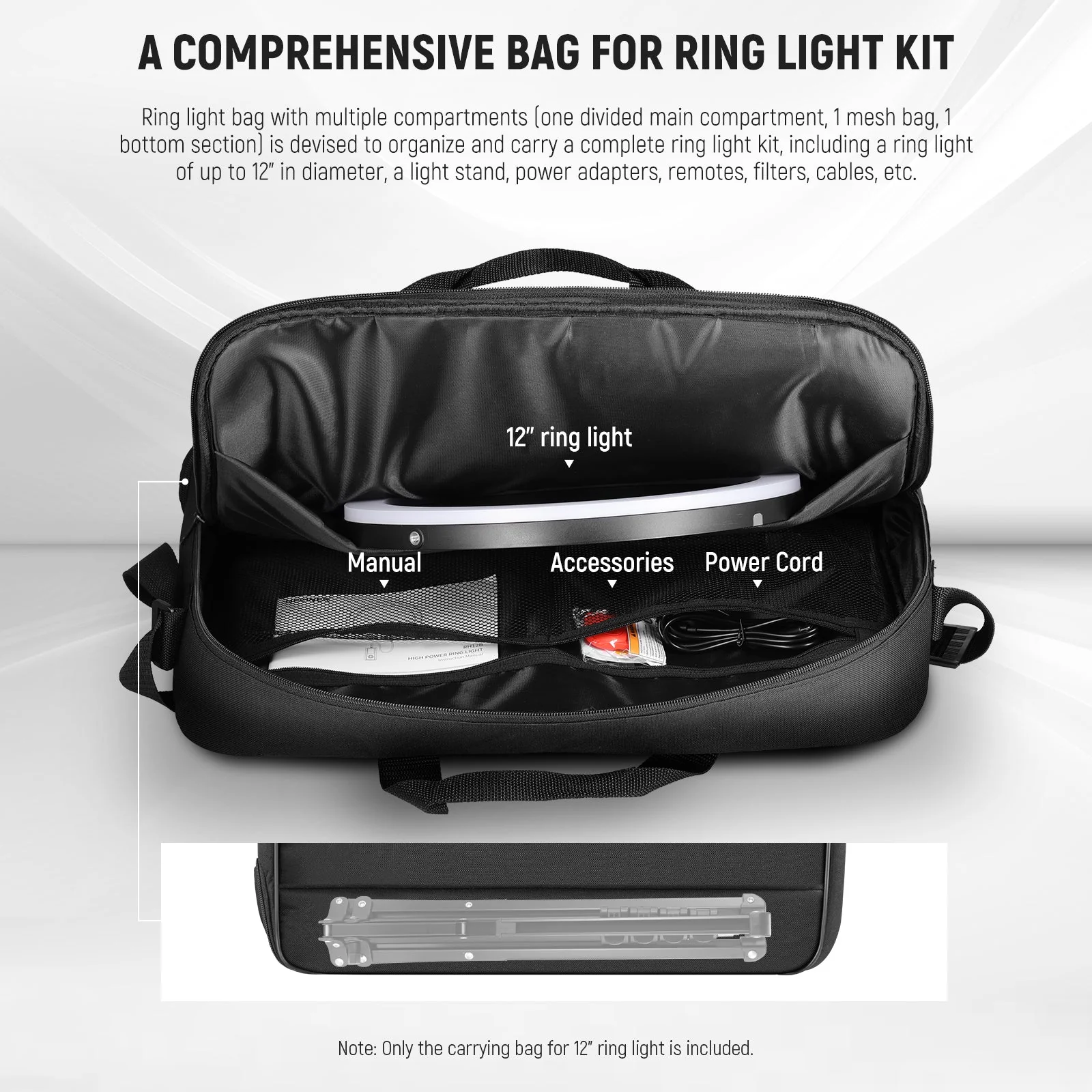 NEEWER RU-011 12" Ring Light Carry Bag - Image 2
