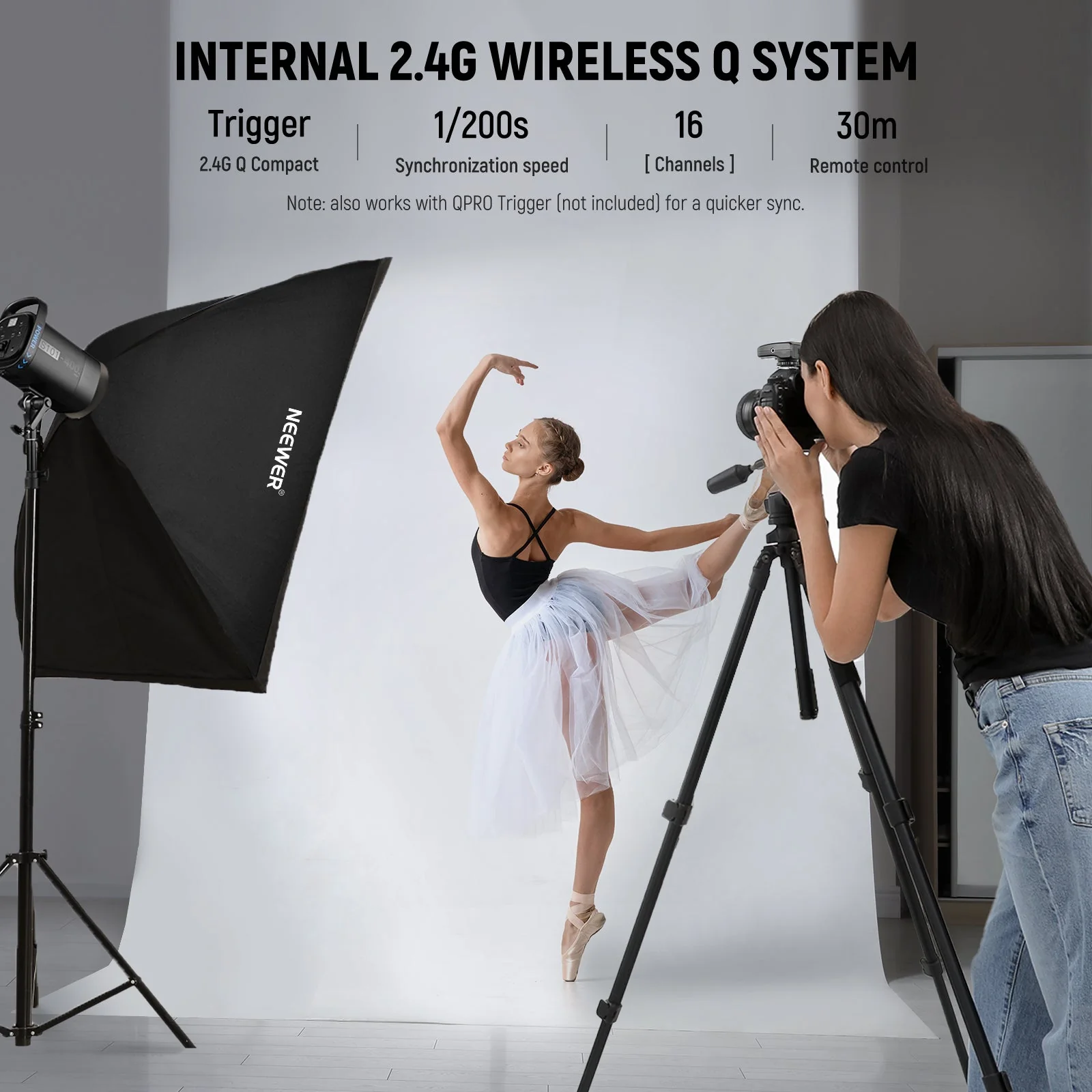 NEEWER S101-400W PRO GN65 Strobe Flash Monolight with Trigger - Image 5