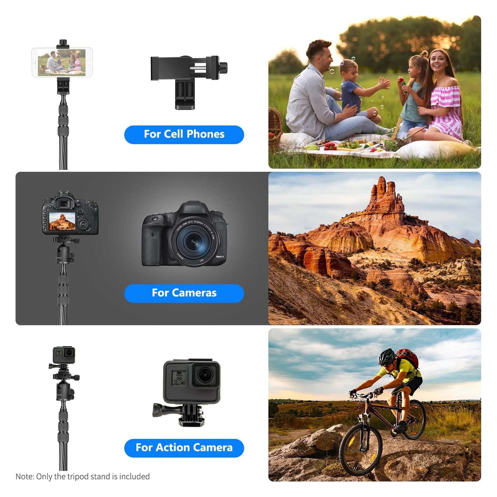 NEEWER 78.7"/200cm Carbon Fiber Tripod Light Stand with Bag - Image 7