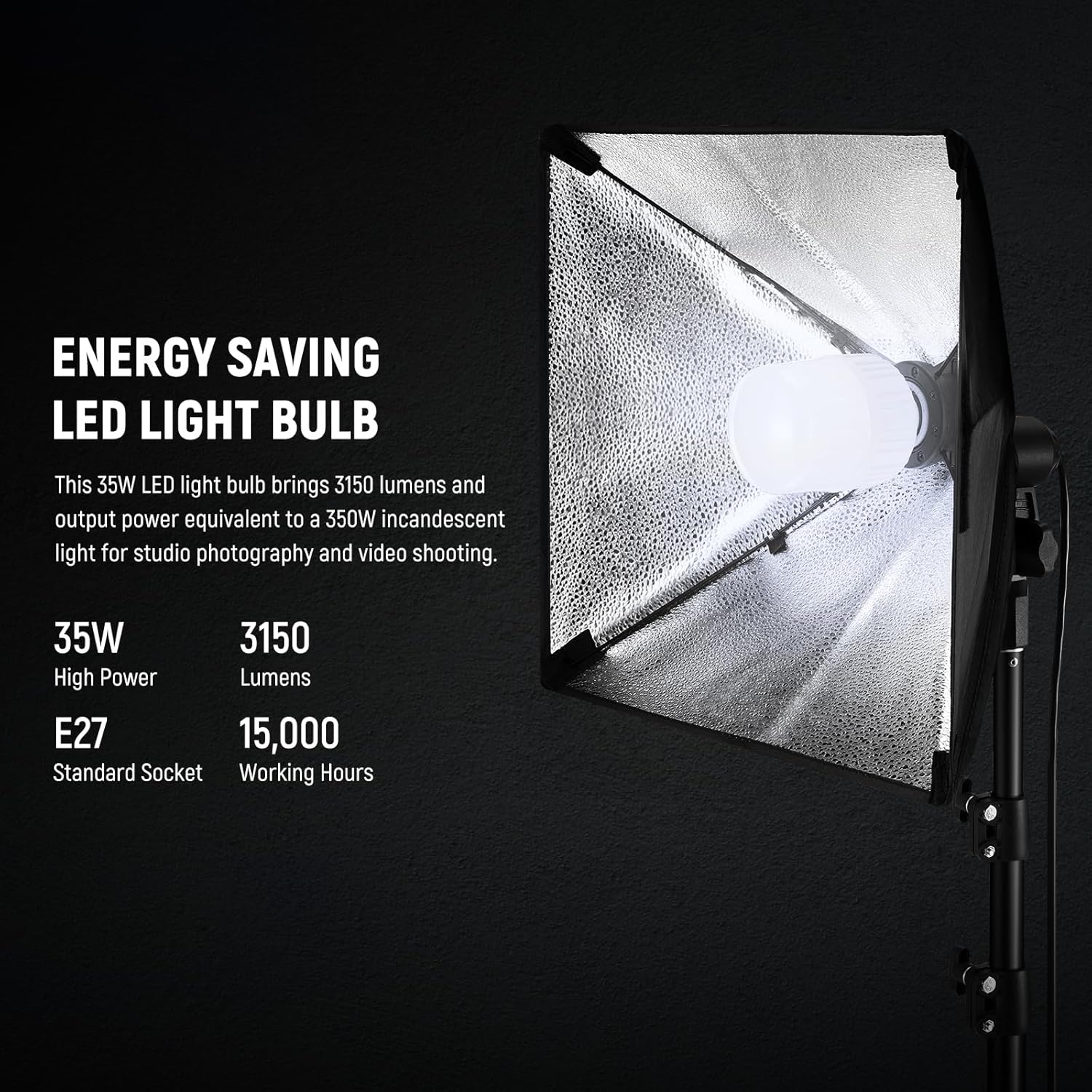 NEEWER SF40 16x16in/40x40cm Softbox Lighting Kit - Image 2