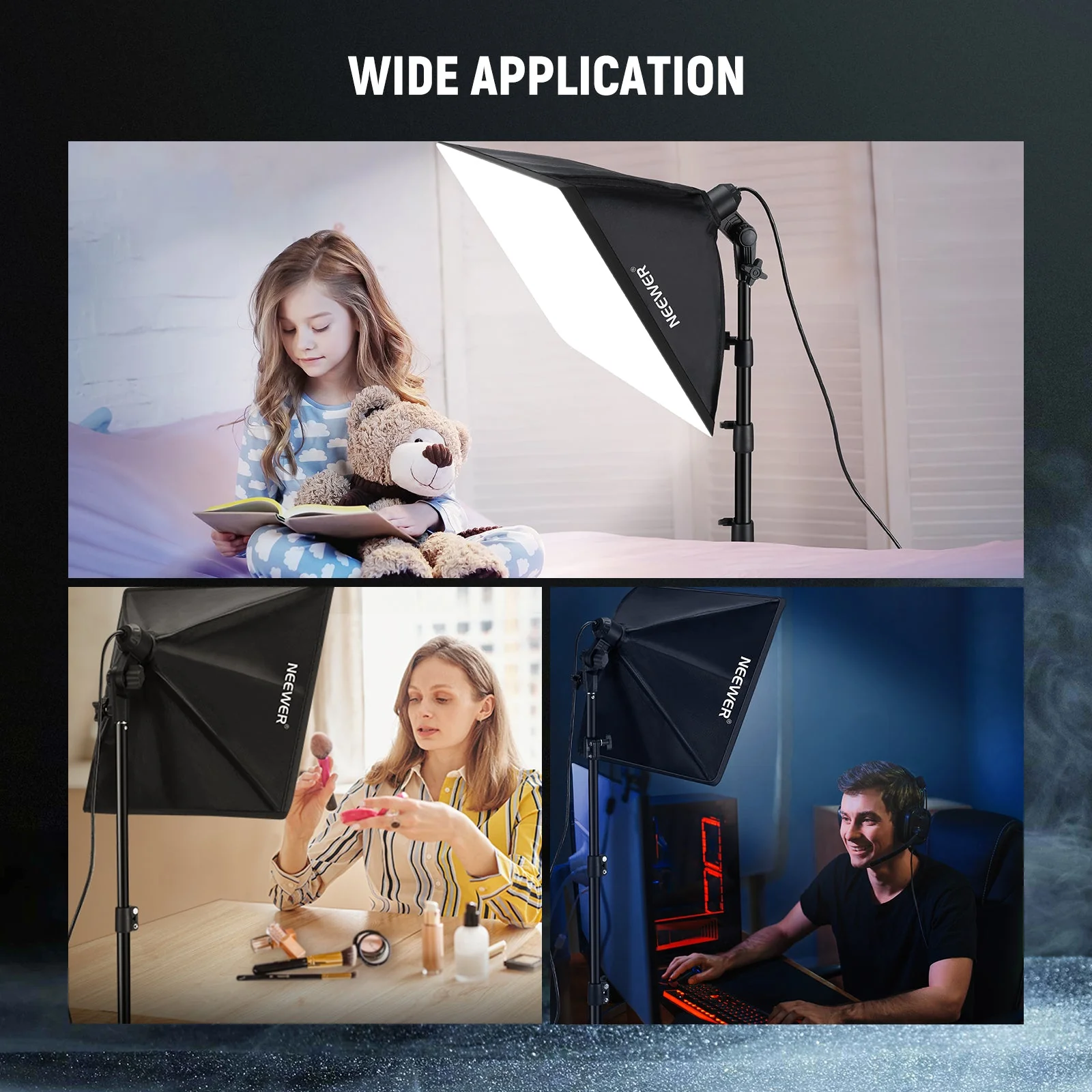 NEEWER SF40 16x16in/40x40cm Softbox Lighting Kit - Image 4