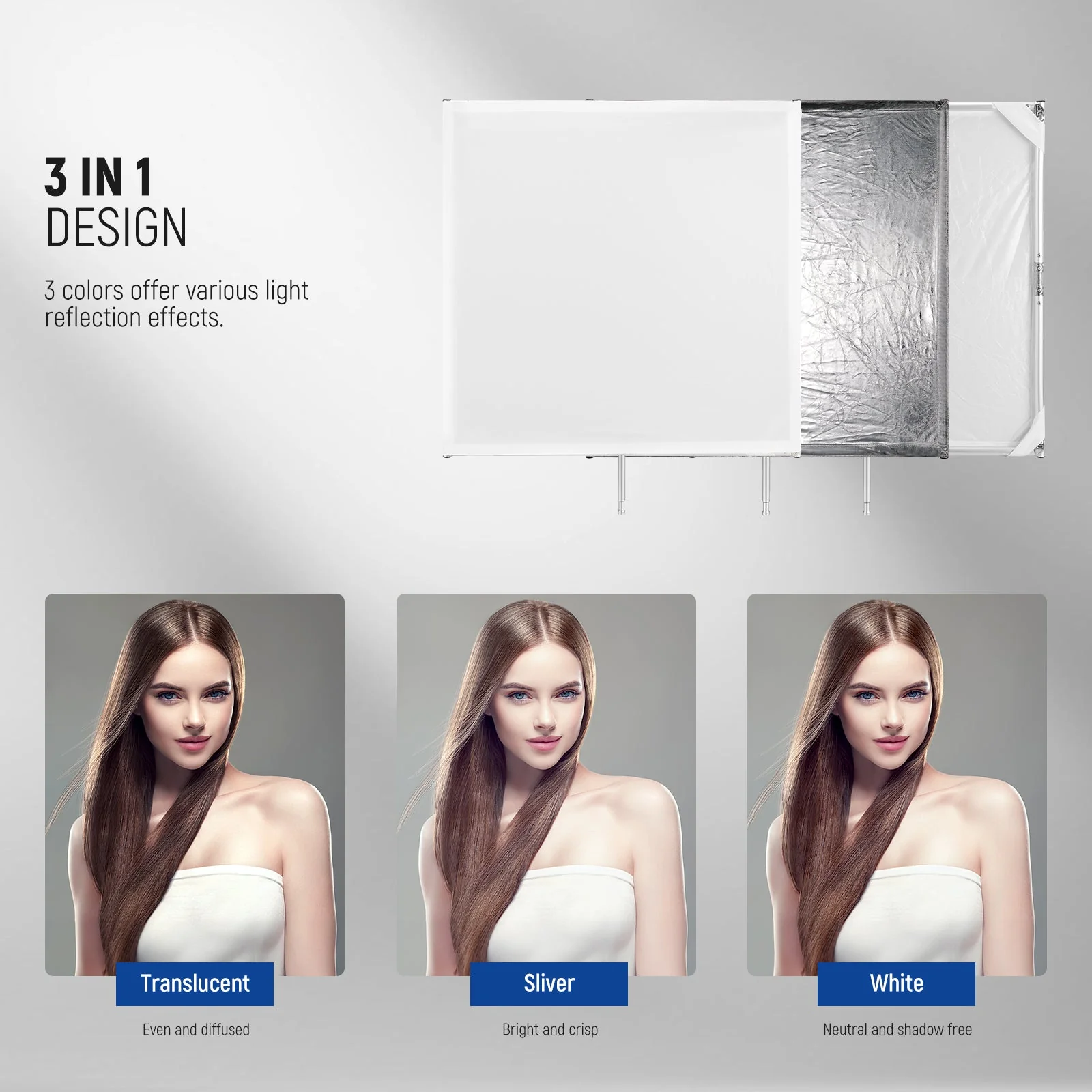 NEEWER 30"/35" Collapsible Photography Reflector Diffuser - Image 3