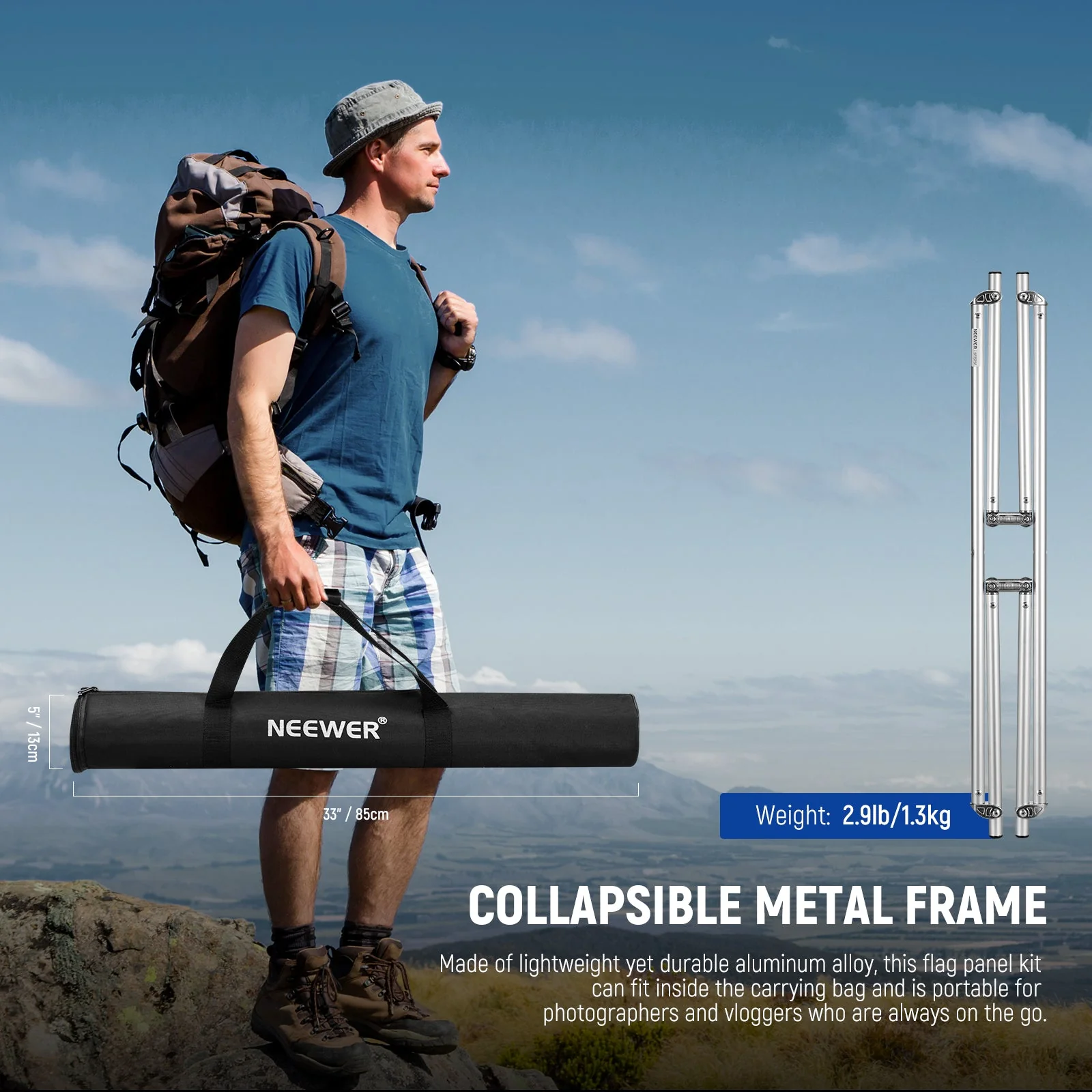 NEEWER 30"/35" Collapsible Photography Reflector Diffuser - Image 6