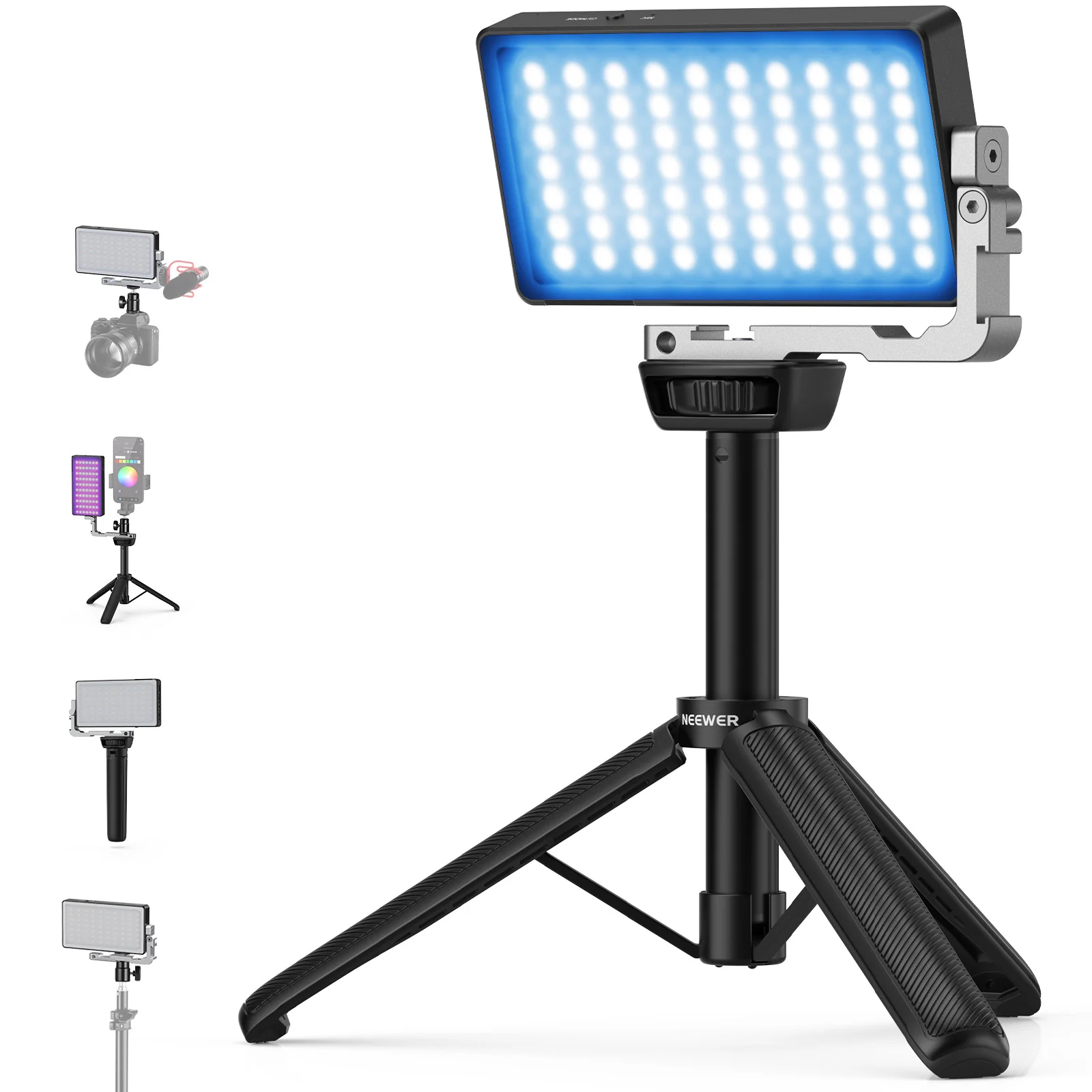 NEEWER SL90 Aluminum Cold Shoe RGB Panel Video Light - Image 11