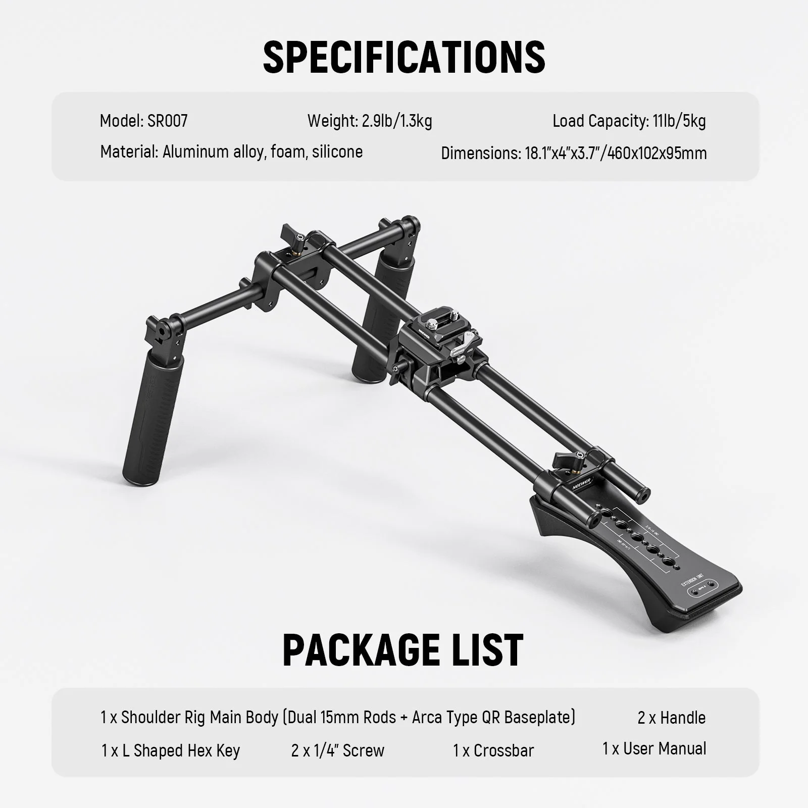 NEEWER SR007 Universal Shoulder Rig Kit - Image 9