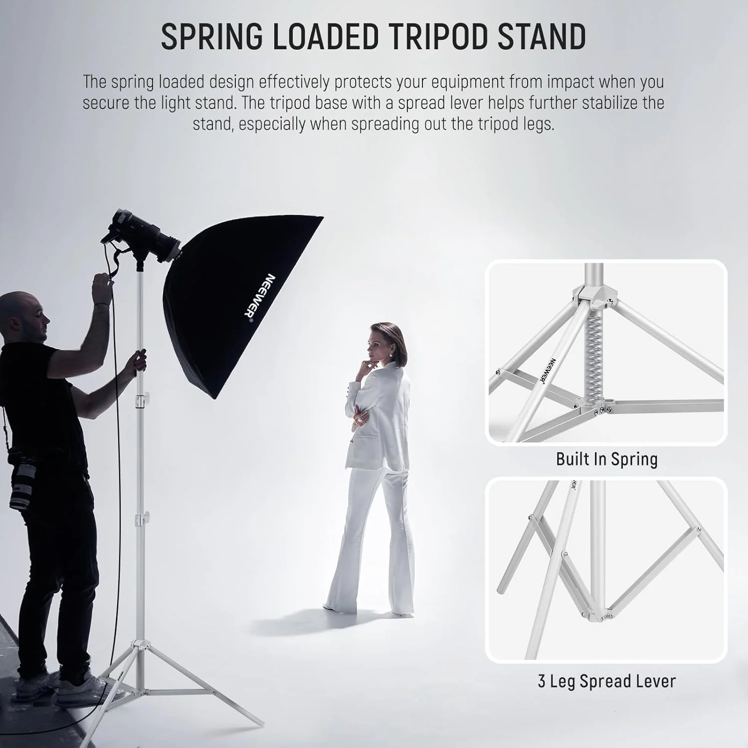 NEEWER ST-200 200cm Heavy Duty Photography Light Stand - Image 10