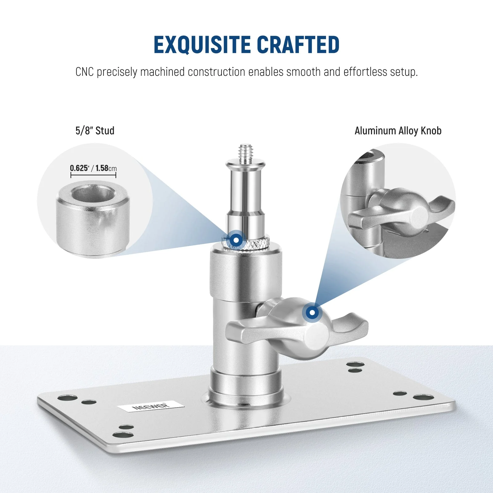 NEEWER ST-WM1 3.34" Iron Wall Ceiling Mount - Image 4