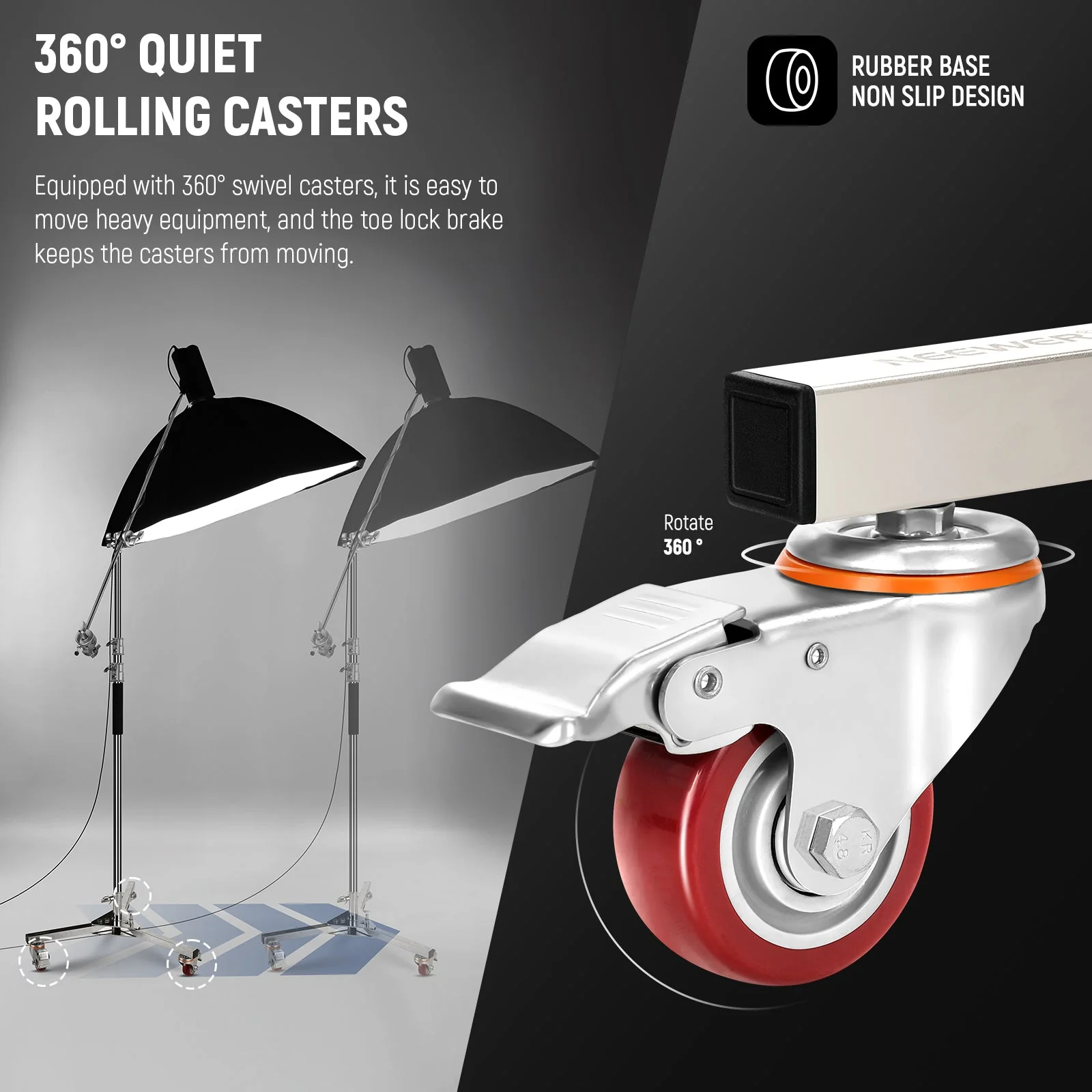 NEEWER ST002 Heavy Duty Stainless Steel Light Stand - Image 3