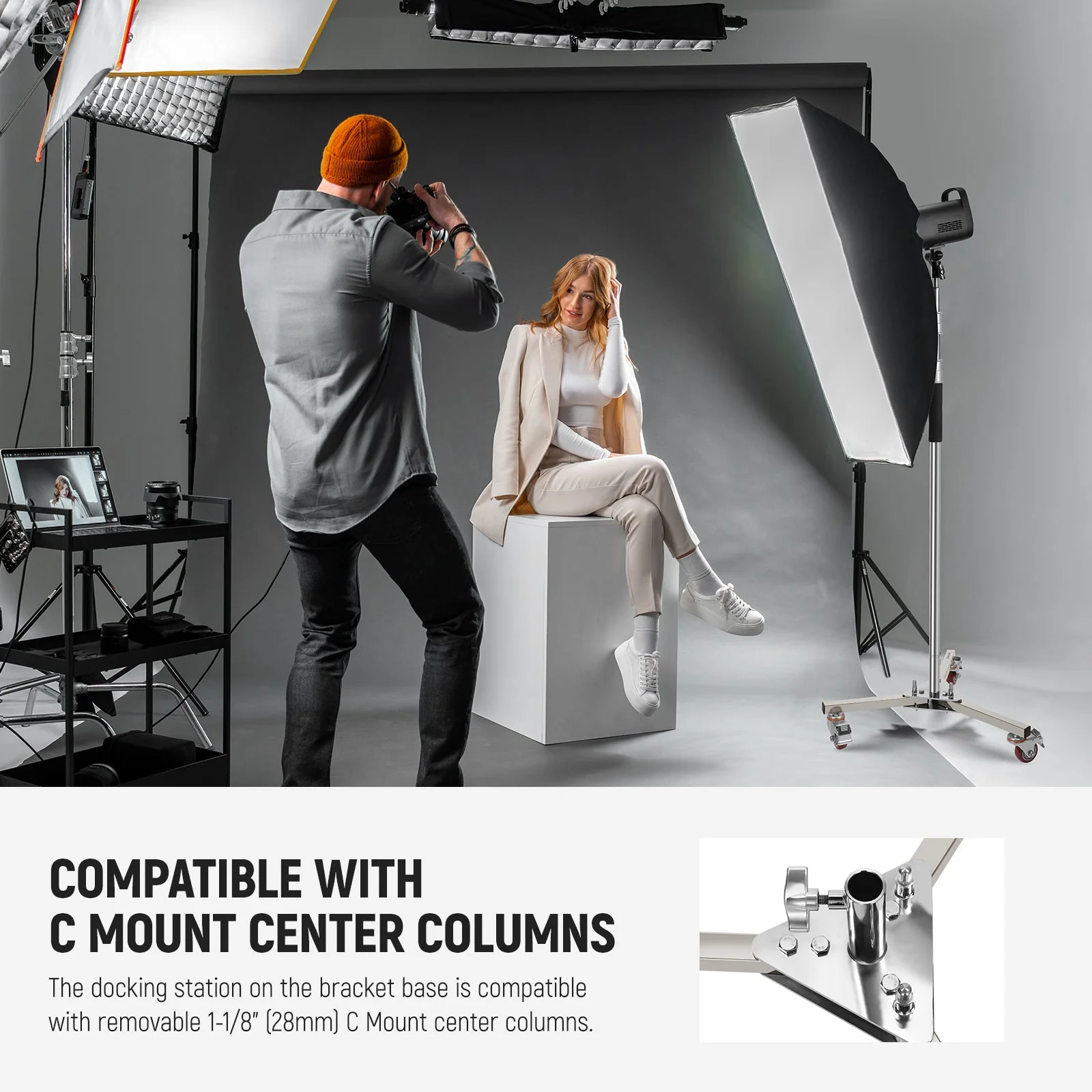 NEEWER ST002 Heavy Duty Stainless Steel Light Stand - Image 4